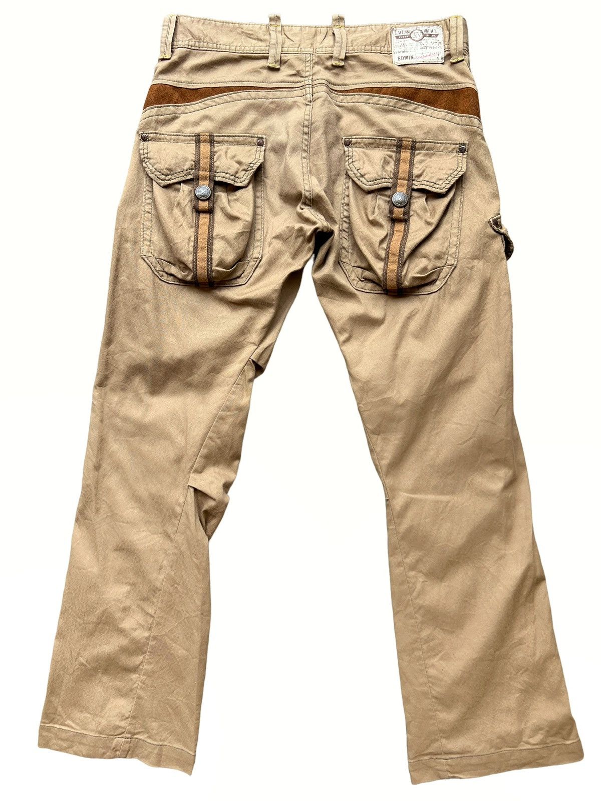 Edwin Edwin Multipocket Cargo Bondage Paracute Flare Pants 33x30 Size US 33 - 3 Thumbnail