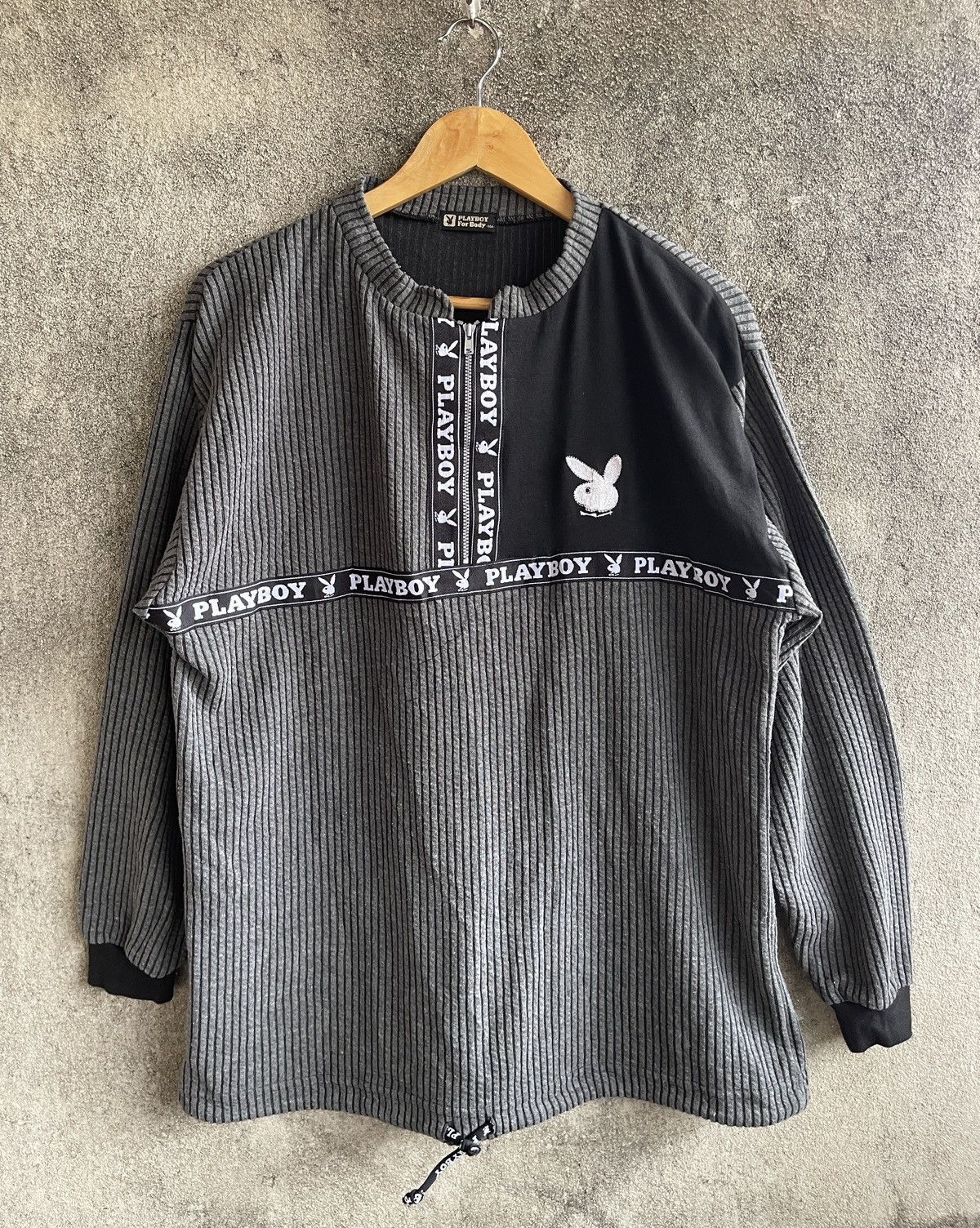 Hysteric Glamour × Playboy Vintage 90’s🔥PLAYBOY🔥Embroidery Logo Hulf Zipper Long Sleeve Size US L / EU 52-54 / 3 - 2 Thumbnail