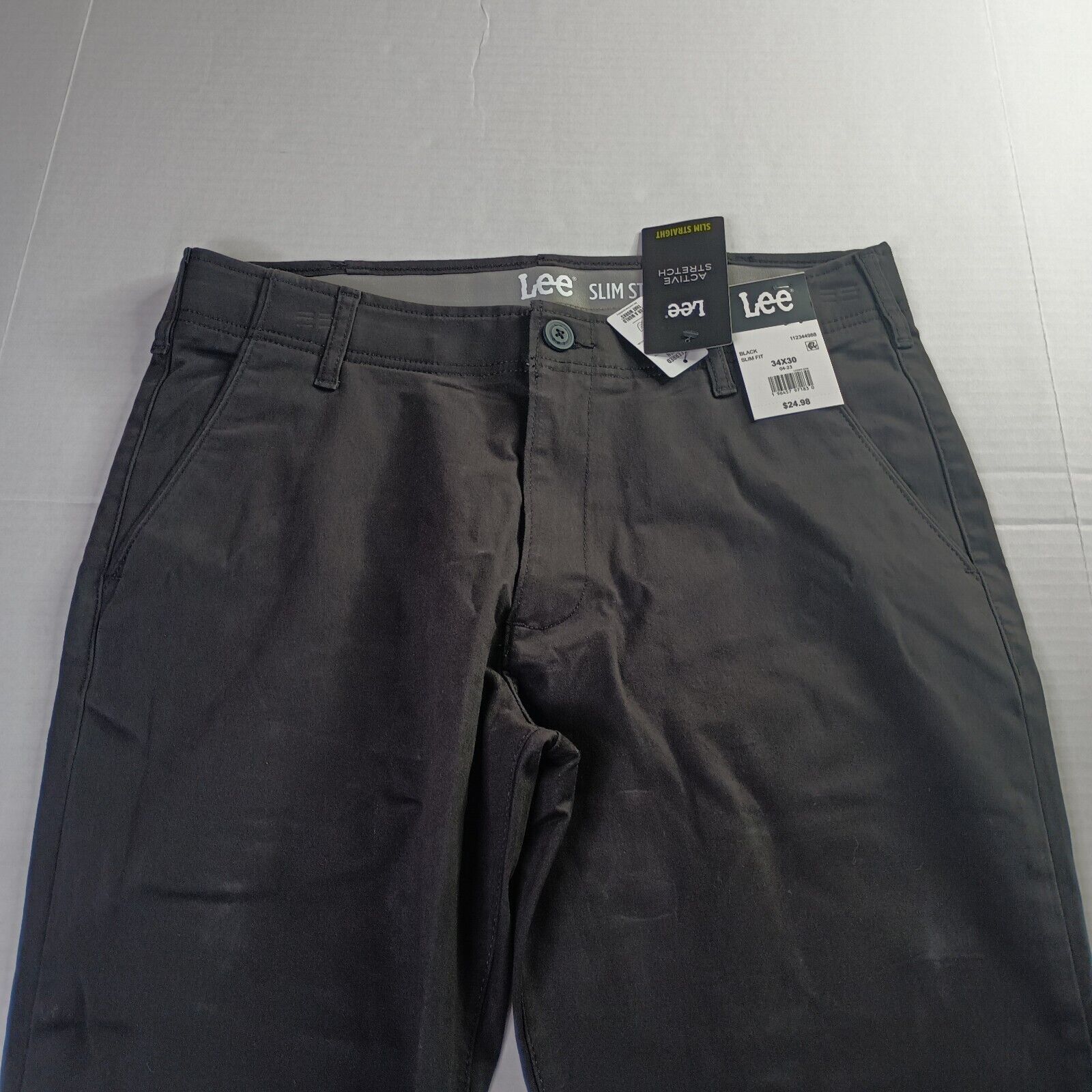 Lee Lee Chino Motion Flex Waistband Pants Men's 34x30 Black Slim Size US 34 / EU 50 - 3 Thumbnail