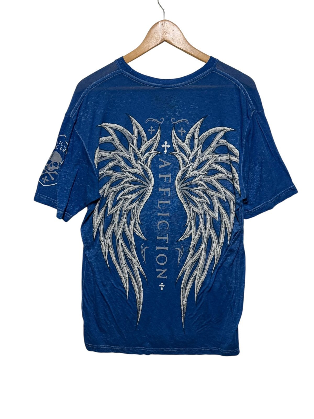 Affliction Affliction Live Fast Bone Wing Cross Tee Size US L / EU 52-54 / 3 - 2 Thumbnail