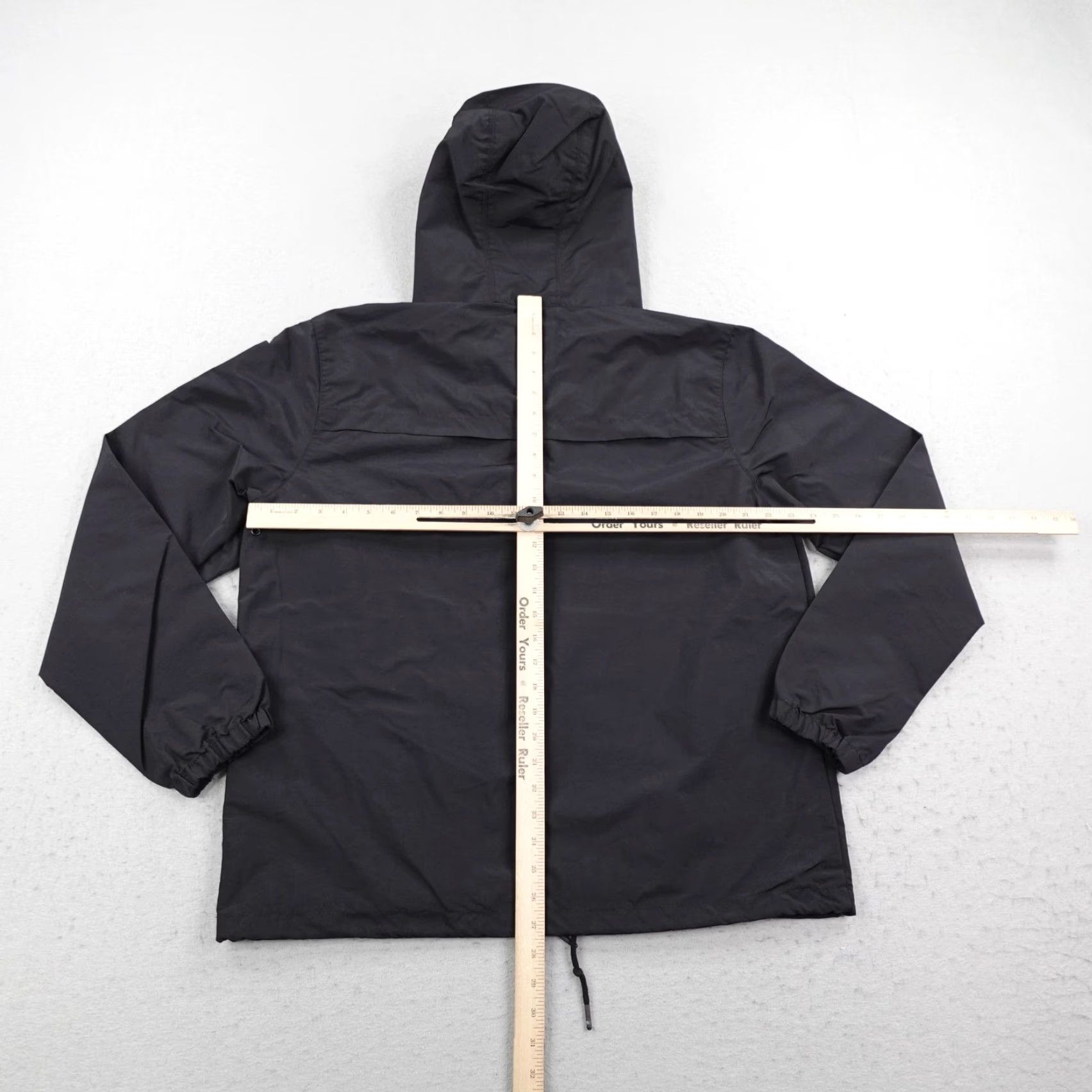 Vintage American Giant Jacket Mens Large Black Windbreaker Anorak Pullover 1/4 Zip USA Size US L / EU 52-54 / 3 - 6 Thumbnail