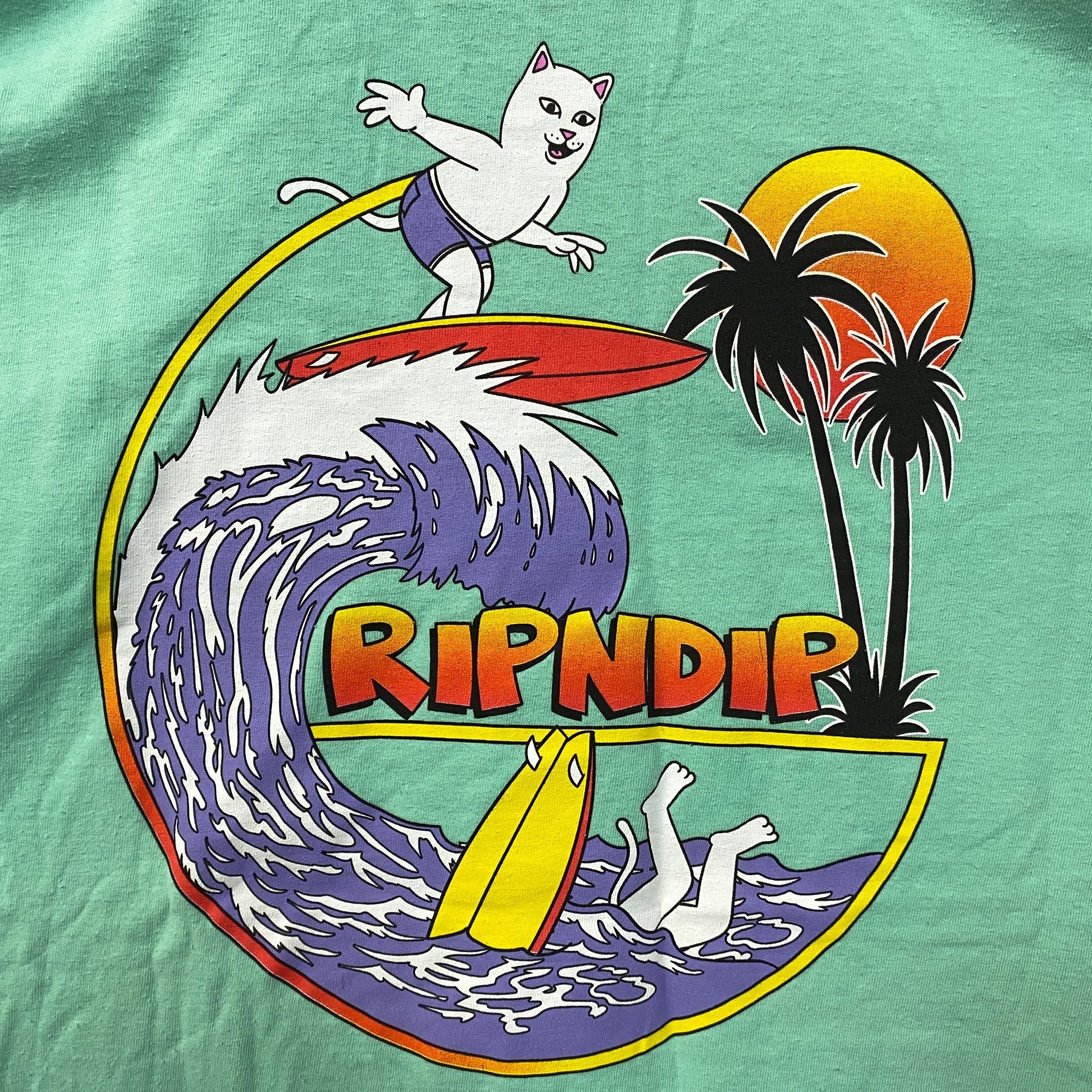 RIPNDIP Ripndip Off My Wave Lord Nermal Turquoise T-Shirt Medium Size US M / EU 48-50 / 2 - 5 Thumbnail
