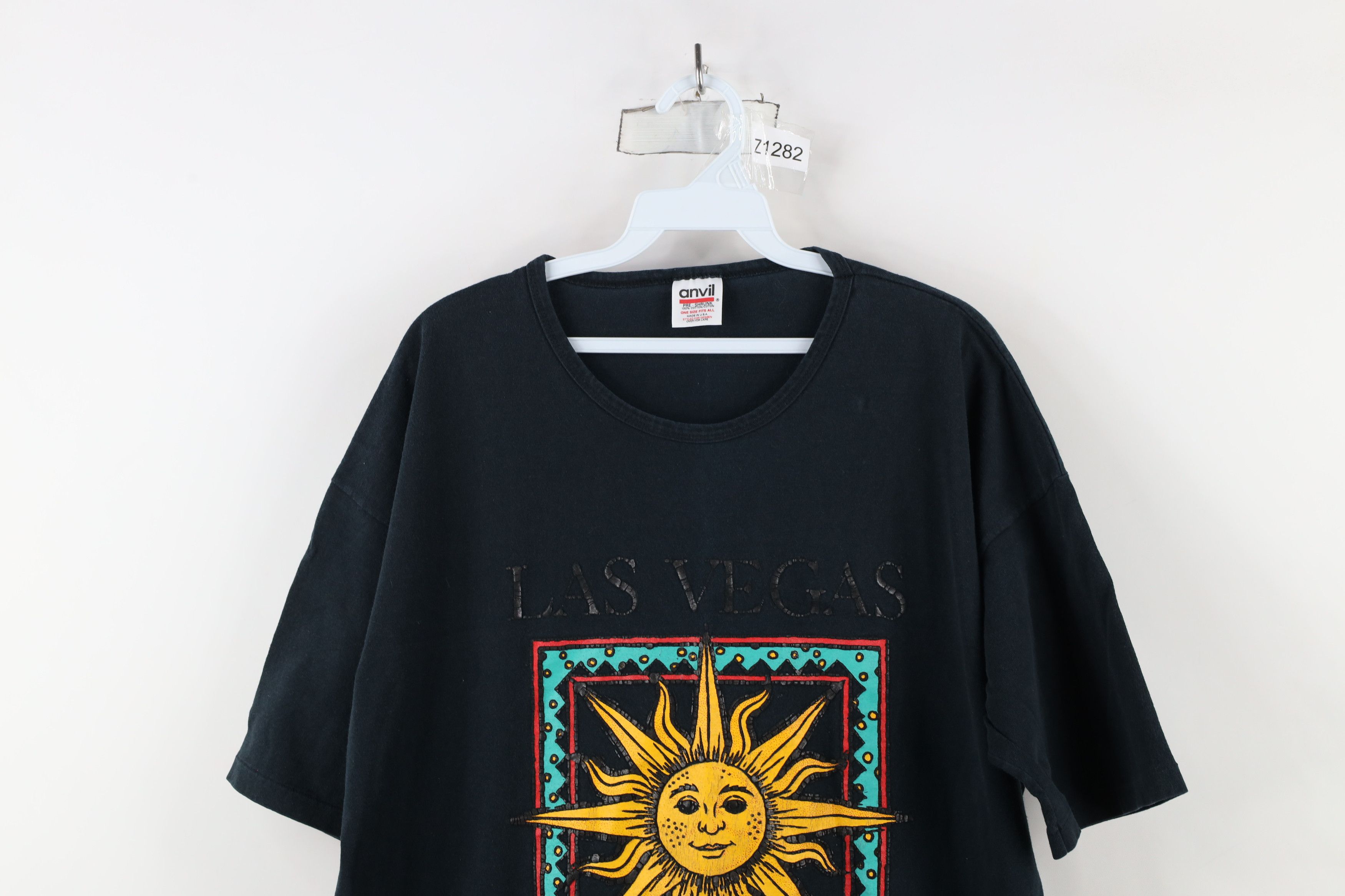 Vintage Vintage 90s Streetwear Sun Las Vegas Night Sleep T-Shirt USA Size ONE SIZE - 2 Thumbnail