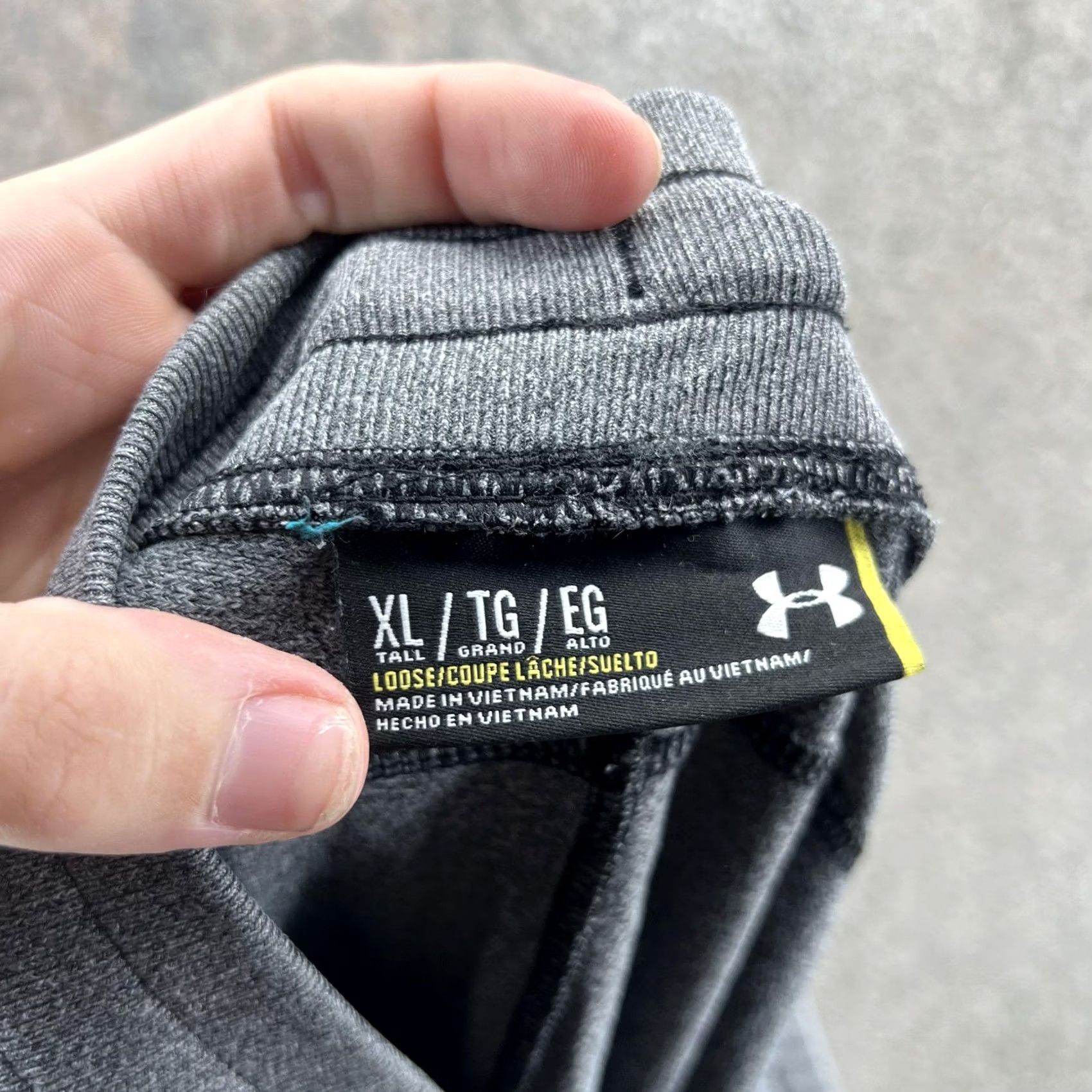 Under Armour Under Armour Jogger Pants Mens XL Gray Knit Elastic Waist Pockets Athletic Size US 36 / EU 52 - 3 Thumbnail