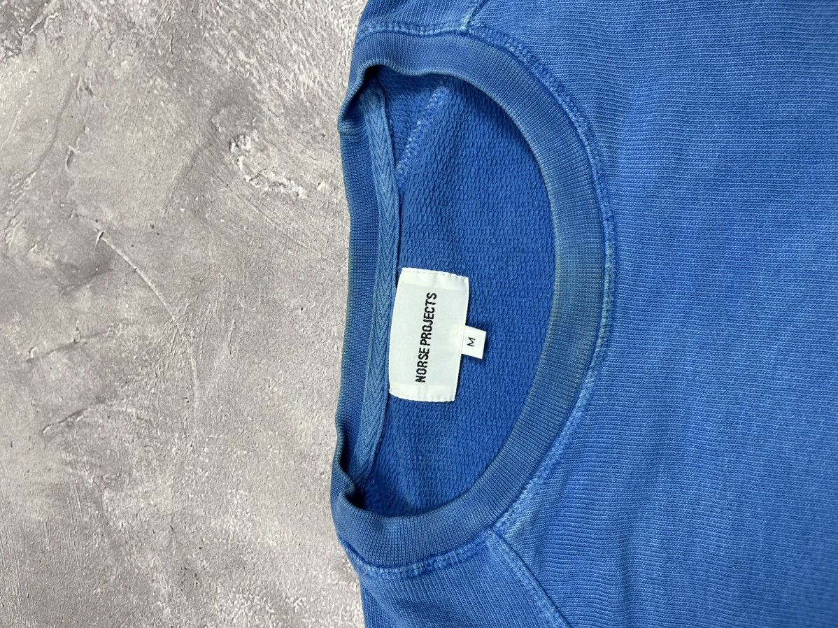 Norse Projects Mens Norse Project Vorm Brushed Indigo Crewneck Sweatshirt Size US M / EU 48-50 / 2 - 8 Thumbnail