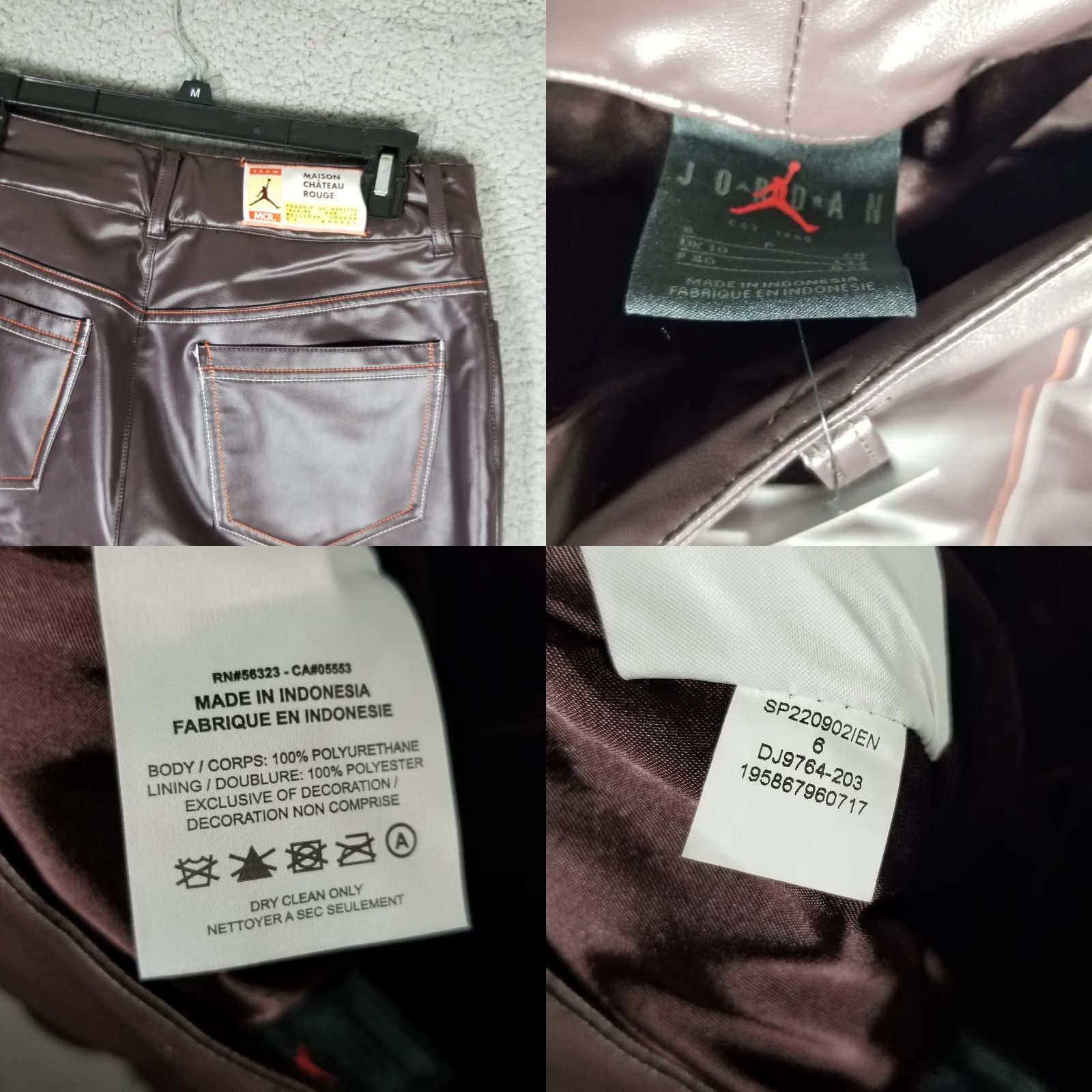 Nike VINTAGE Nike Air Jordan x Maison Château Rouge Pants Women 6 Brown & Sail Straight Leg NWT Womens Size 6 Size 28" / US 6 / IT 42 - 8 Thumbnail