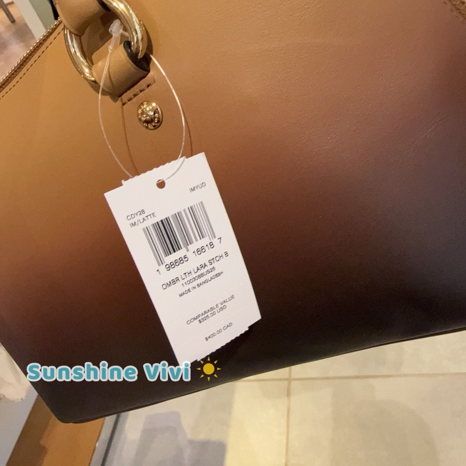 Coach NWT Coach Lara Satchel Bag Latte CDY28 Digitally leather Size ONE SIZE - 5 Thumbnail