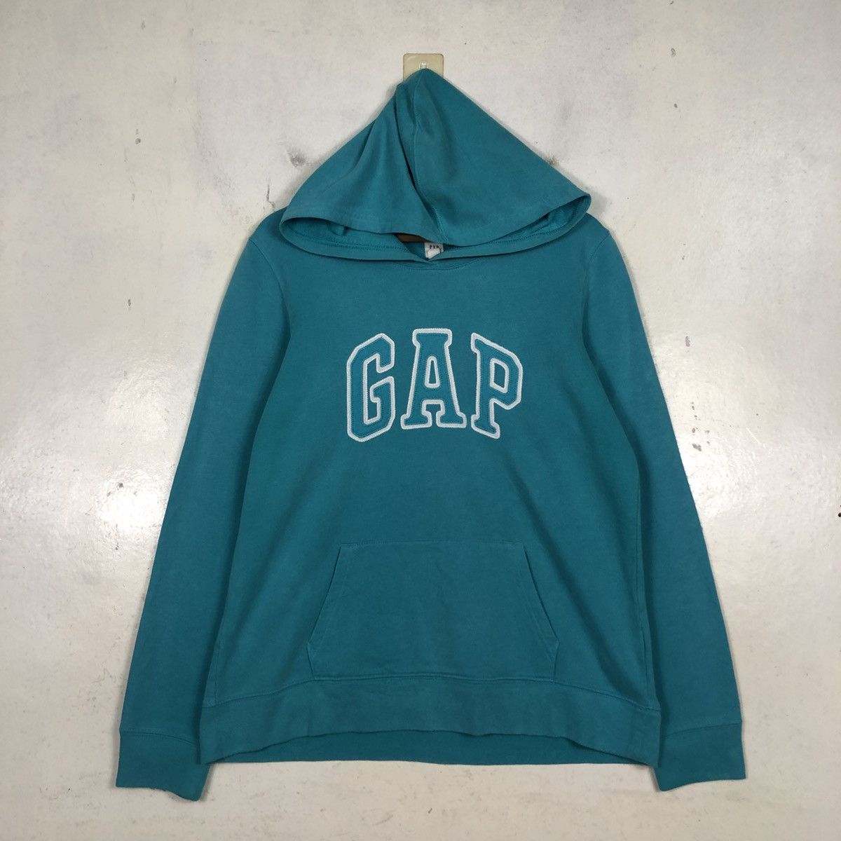 Japanese Brand 📌Vintage Hoodie Pull Over Gap Ocean Green Spell Out Size US L / EU 52-54 / 3 - 3 Thumbnail