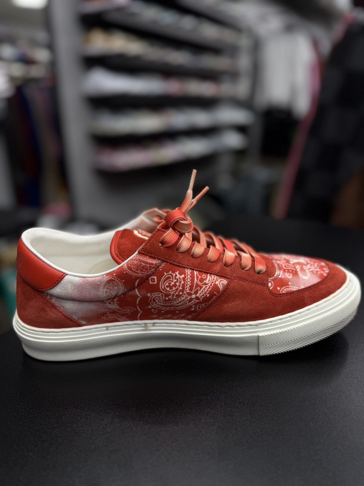 Louis Vuitton Louis Vuitton Red Bandanna Low Top Sneakers 8LV/9US Size US 9 / EU 42 - 7 Thumbnail