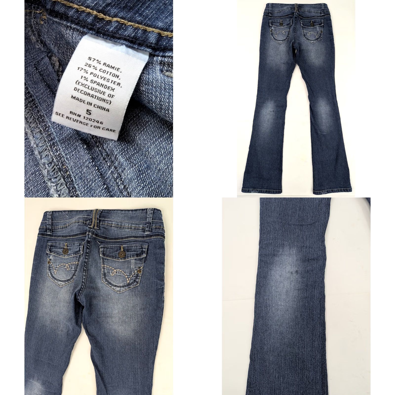 Vintage Wallflower Jeans Boots Distressed Women Junior 5 (29x32) Blue Denim 5-Pocket Size 27" / US 4 / IT 40 - 8 Thumbnail