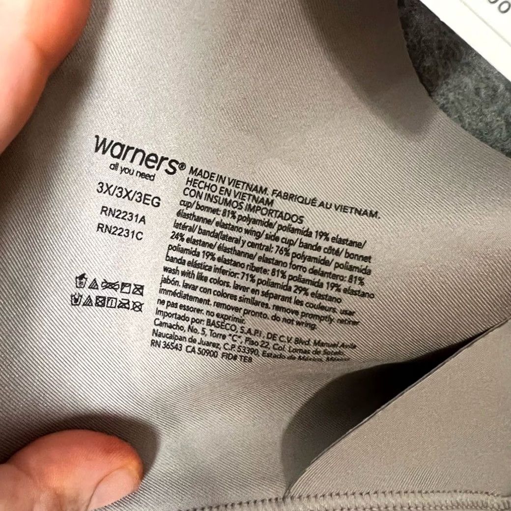 Vintage WARNERS Women's XL Wireless Seamless Bra Bralette Tan NWT Beige 48C Regular Size Adjustable Straps NWT (New with Tags) Size ONE SIZE - 3 Thumbnail