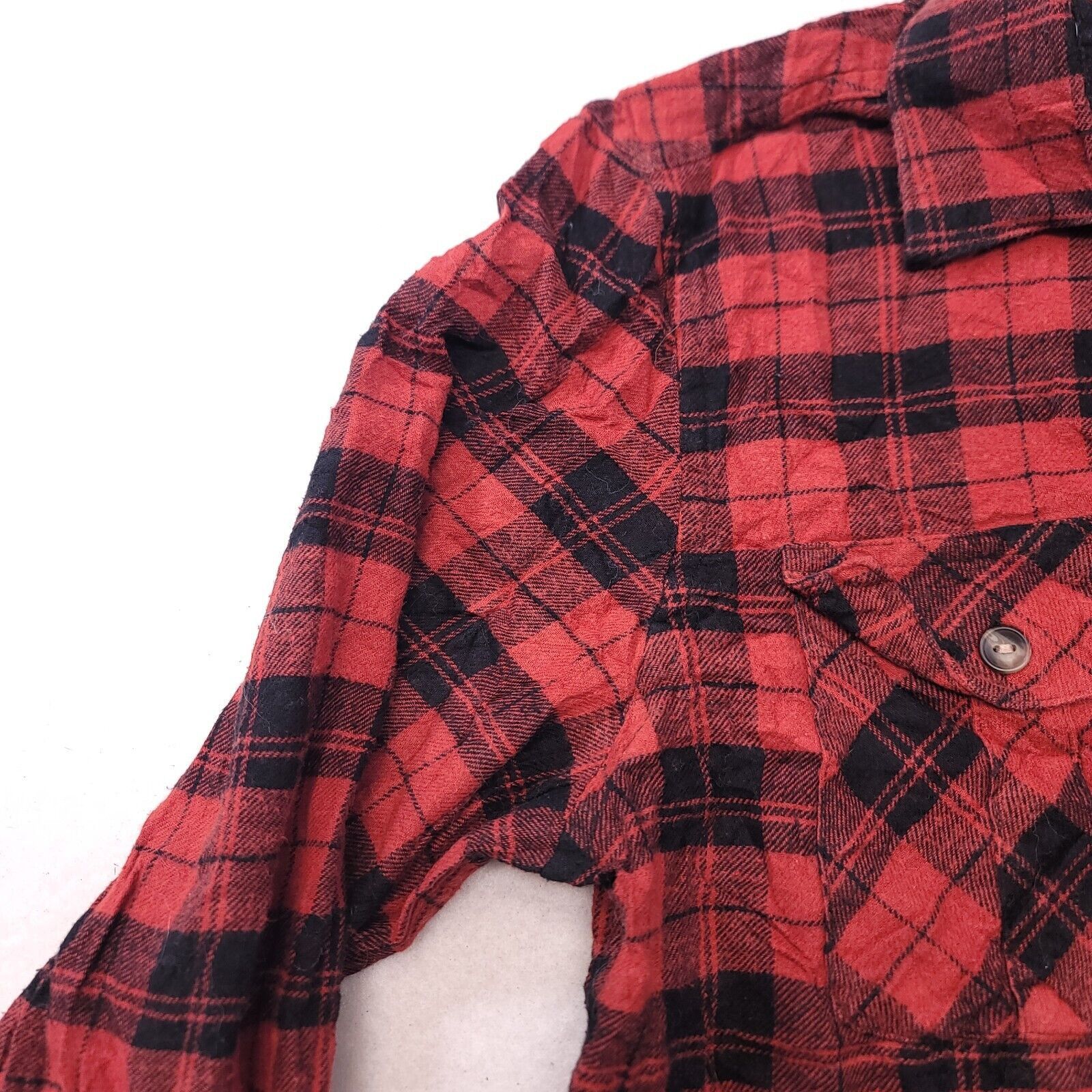 Mossimo Mossimo Tartan Flannel Button Up Shirt Mens Size M Red Black Size US M / EU 48-50 / 2 - 4 Thumbnail