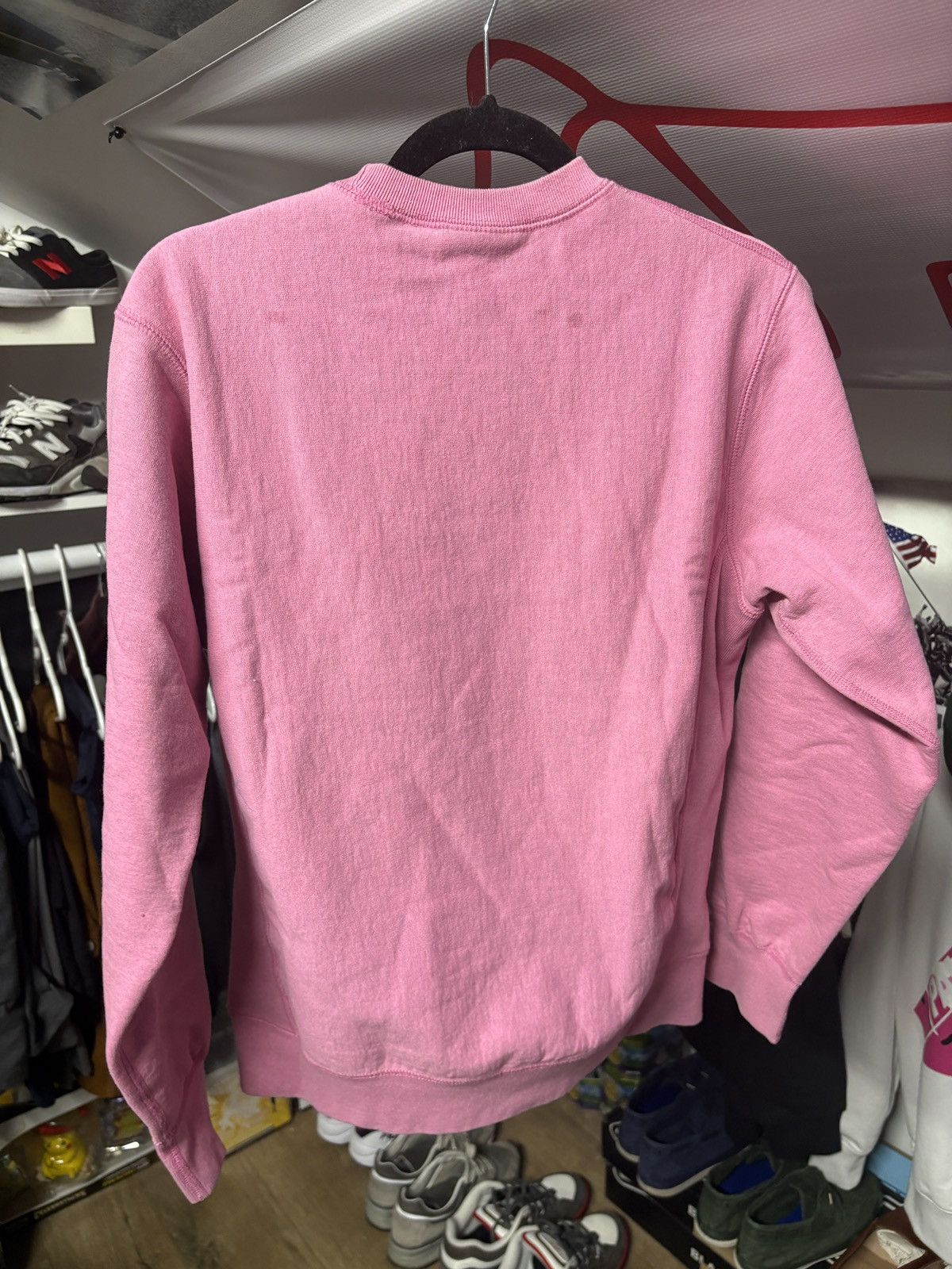 Supreme SUPREME BOX LOGO CREWNECK SWEATSHIRT PINK SIZE MEDIUM 2015 Size US M / EU 48-50 / 2 - 11 Thumbnail