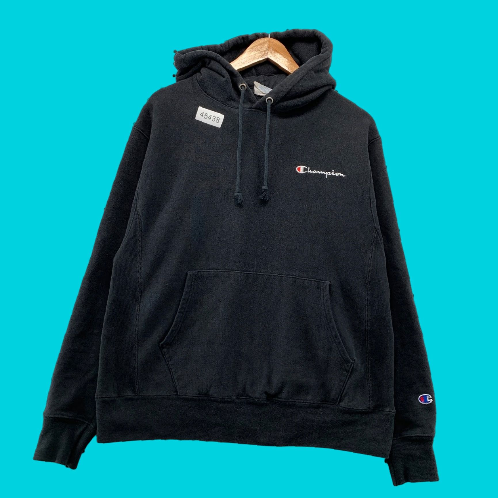 Champion Champion Reverse Weave Hoodie Sweatshirt Mens Medium Black Heavyweight Pullover Size US M / EU 48-50 / 2 - 1 Thumbnail