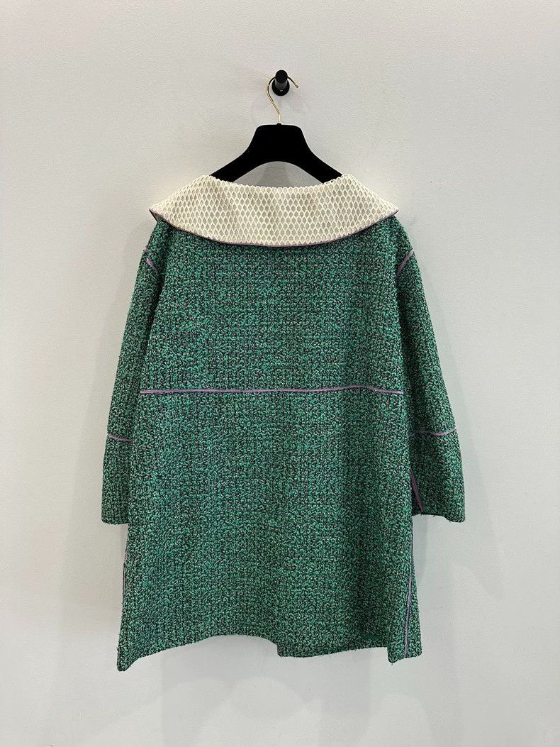 Chanel Chanel Green Knit Women's Jacket Size S / US 4 / IT 40 - 2 Thumbnail