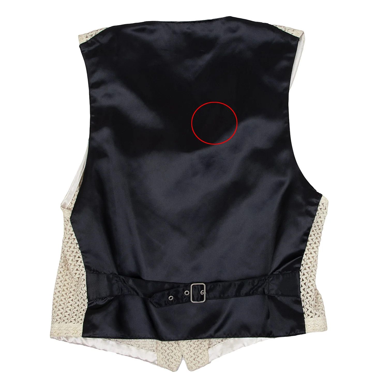 Jean Paul Gaultier Junior Gaultier Zigzag Woven Vest in Off-Black, Size 48 Size US M / EU 48-50 / 2 - 9 Thumbnail