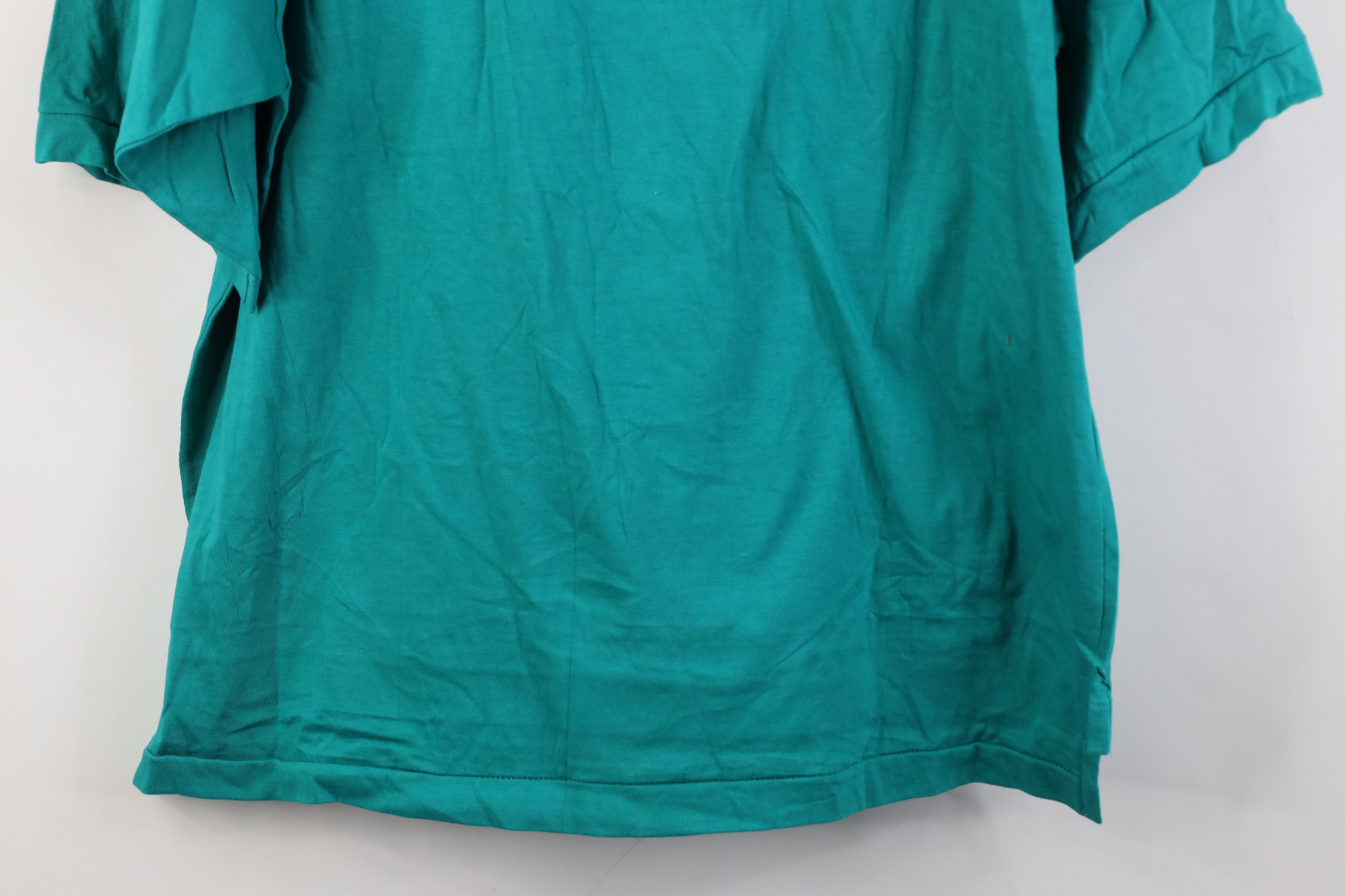 Vintage Vintage 90s Streetwear Club Baggy Fit Henley T-Shirt Teal Size M / US 6-8 / IT 42-44 - 13 Thumbnail