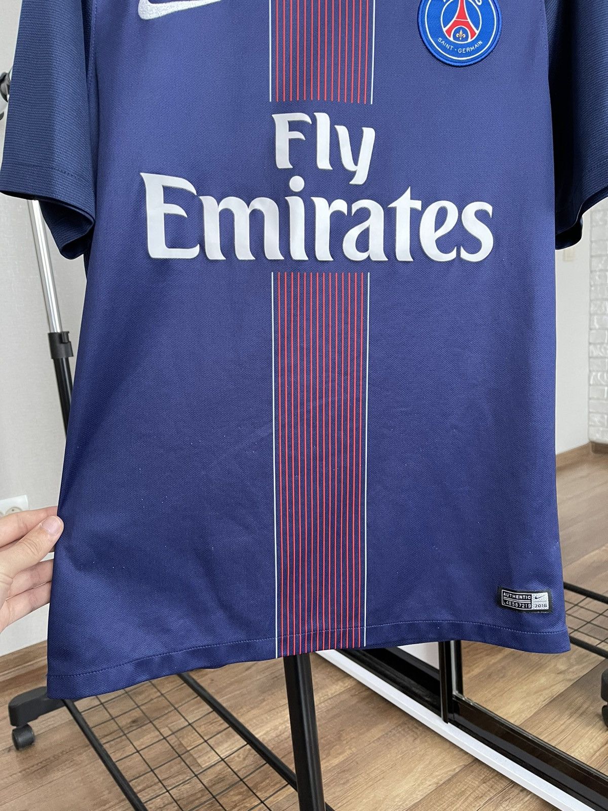 Nike 2016/2017 Nike Paris Saint Germain PSG Soccer Jersey T-Shirt Size US M / EU 48-50 / 2 - 12 Thumbnail