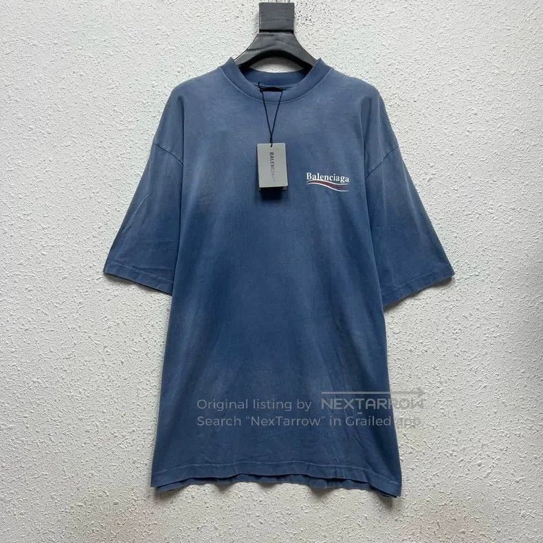 Balenciaga Balenciaga Haze Blue Gradient Coca-Cola Print Short Sleeve Size US S / EU 44-46 / 1 - 1 Thumbnail