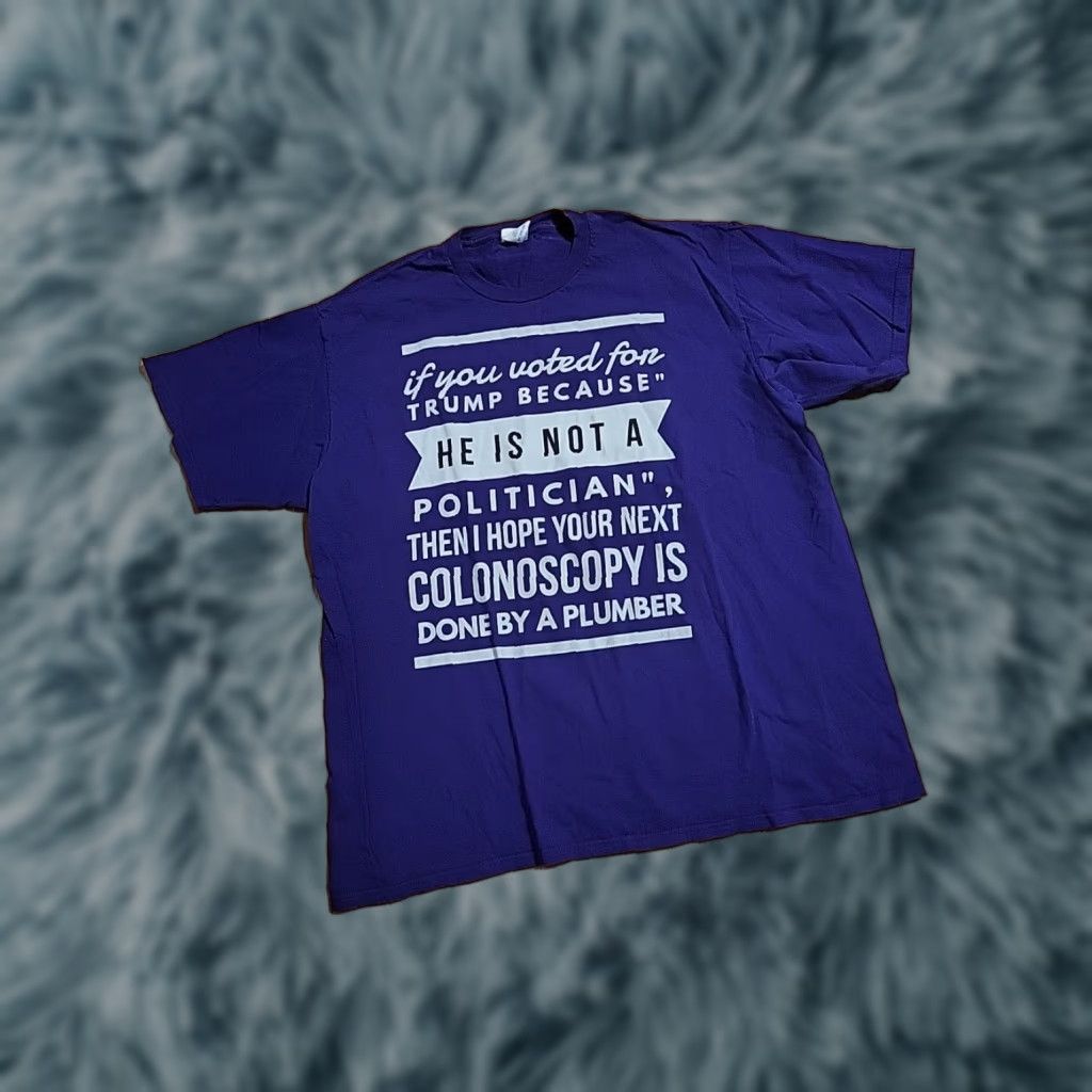 Port & Company Purple Port & Company 2XL SS T-Shirt Trump Graphic Print Crew Neck Men Shirt USA Funny Size US XXL / EU 58 / 5 - 1 Thumbnail