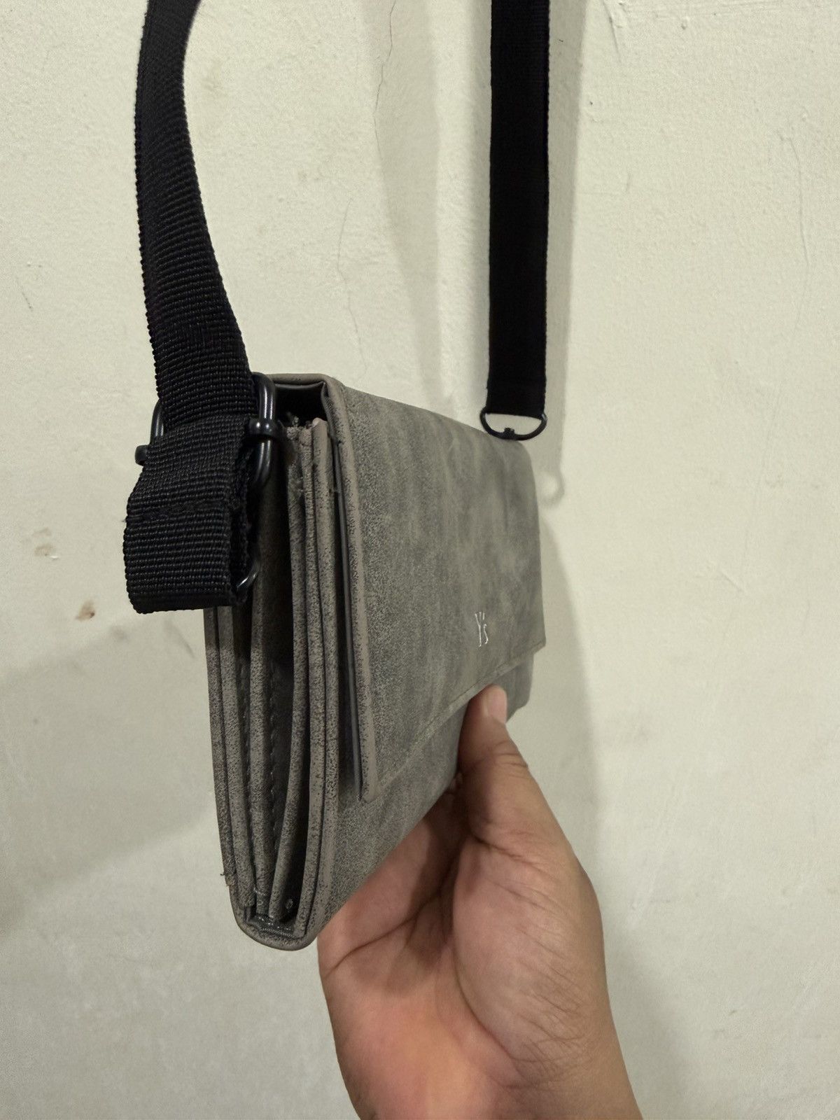 Y's VTG Y’s Yohji Grey Suede Wallet+Sling Bag Size ONE SIZE - 5 Thumbnail