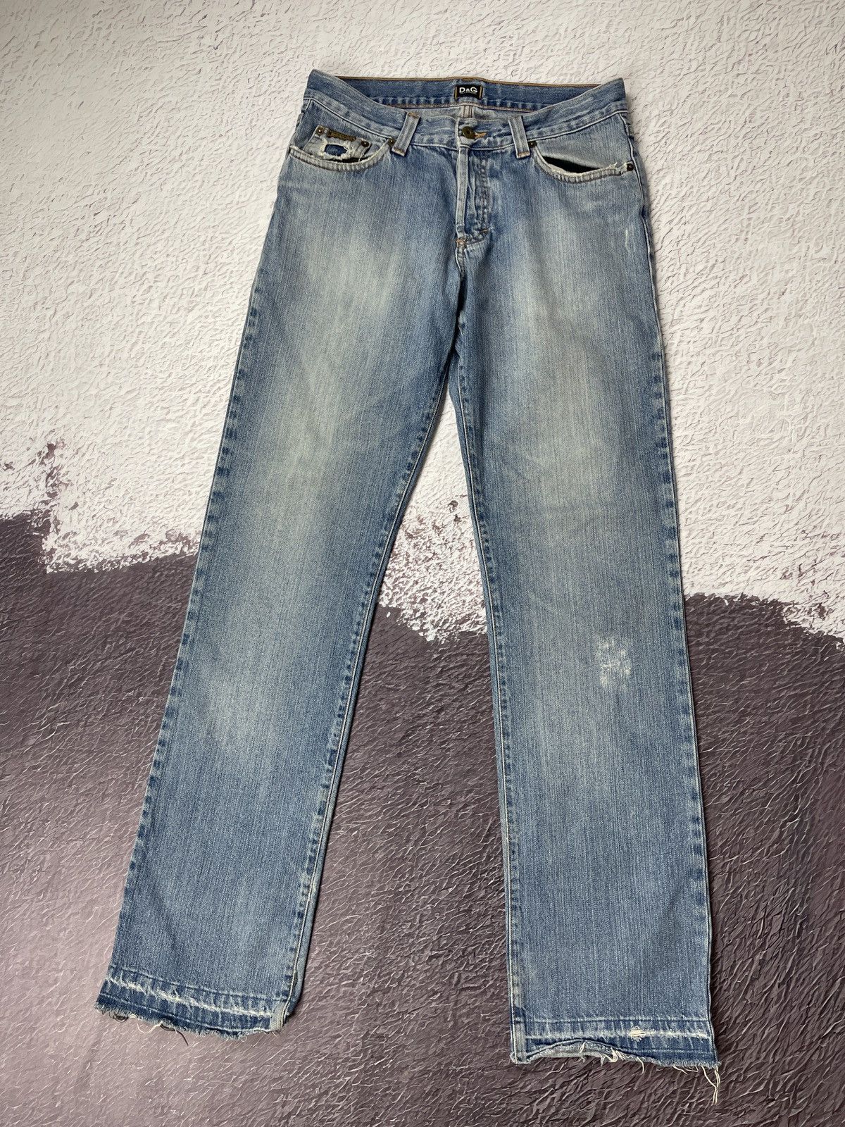 Dolce & Gabbana Dolce & Gabbana vintage big painted logo distressed denim Size US 32 / EU 48 - 2 Thumbnail