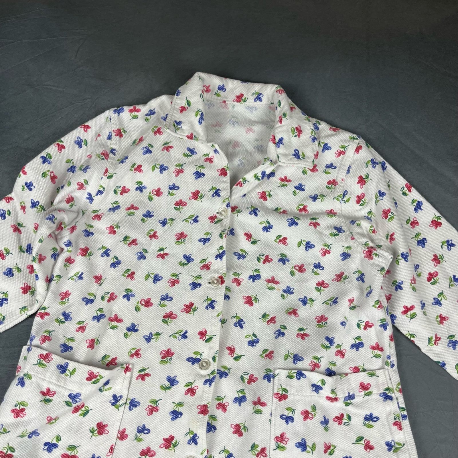 Other Vintage Grandma Night Gown Floral Print with Pockets O-07 Size ONE SIZE - 2 Thumbnail