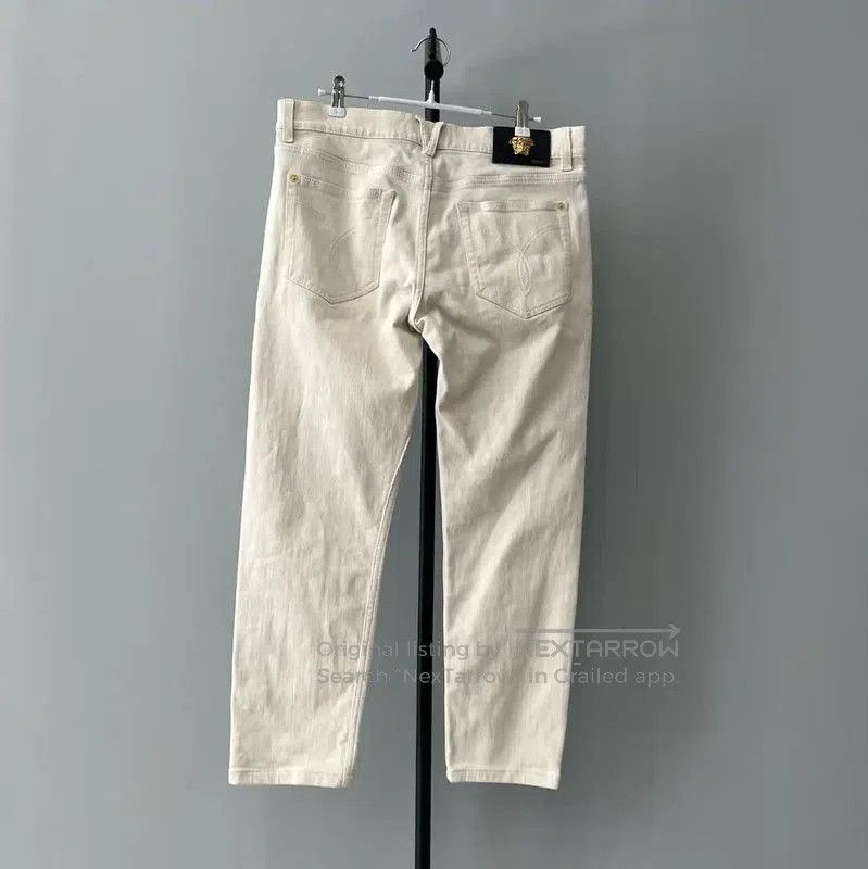 Versace Versace White Cotton Women's Jeans Size XS . Size 22" - 2 Thumbnail