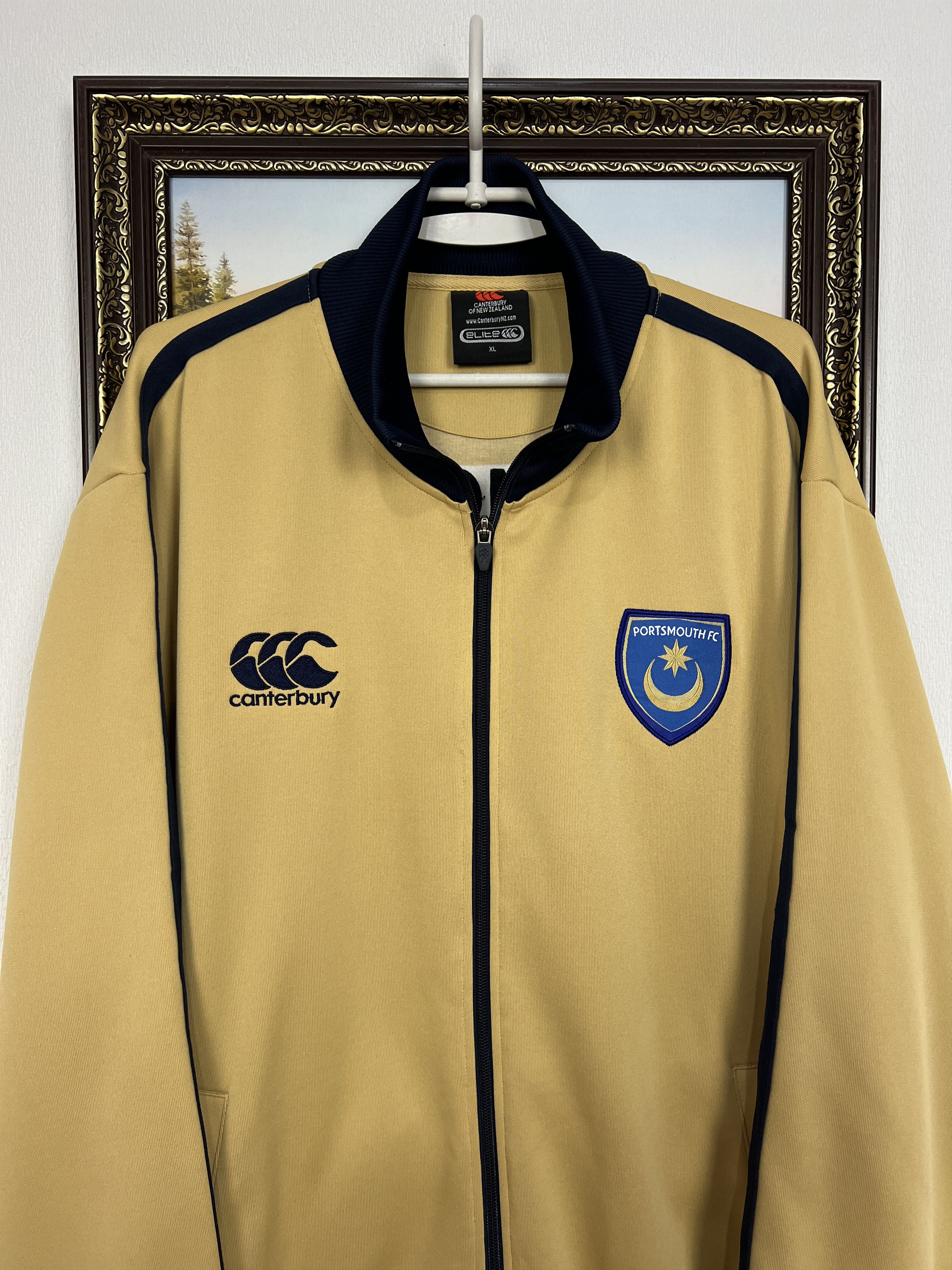 Vintage Portsmouth Football Jacket Soccer Track Top Zip Rare Size US XL / EU 56 / 4 - 2 Thumbnail
