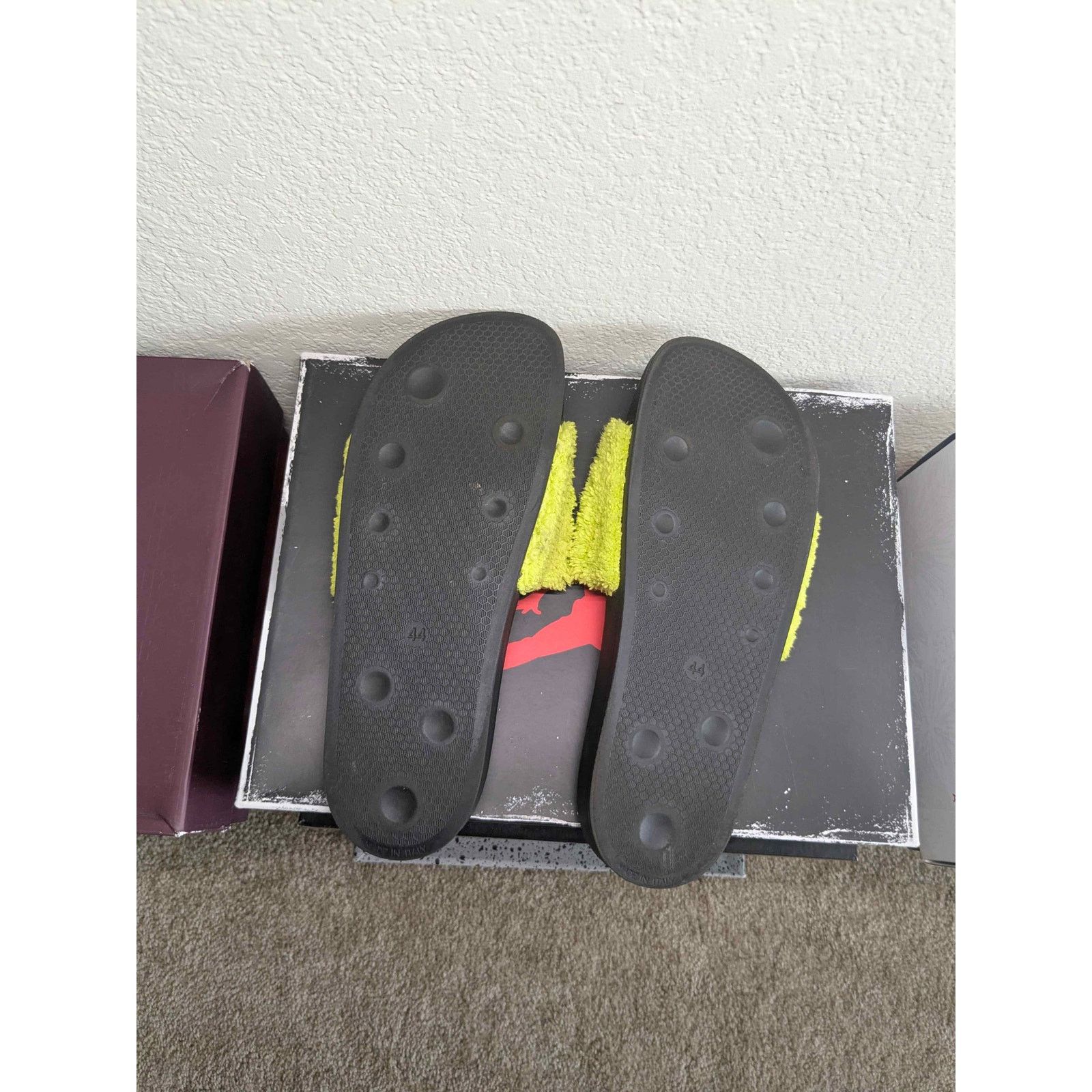 Marni Marni Logo Flat Slides Lime Green Size 44 Size US 11 / EU 44 - 2 Thumbnail