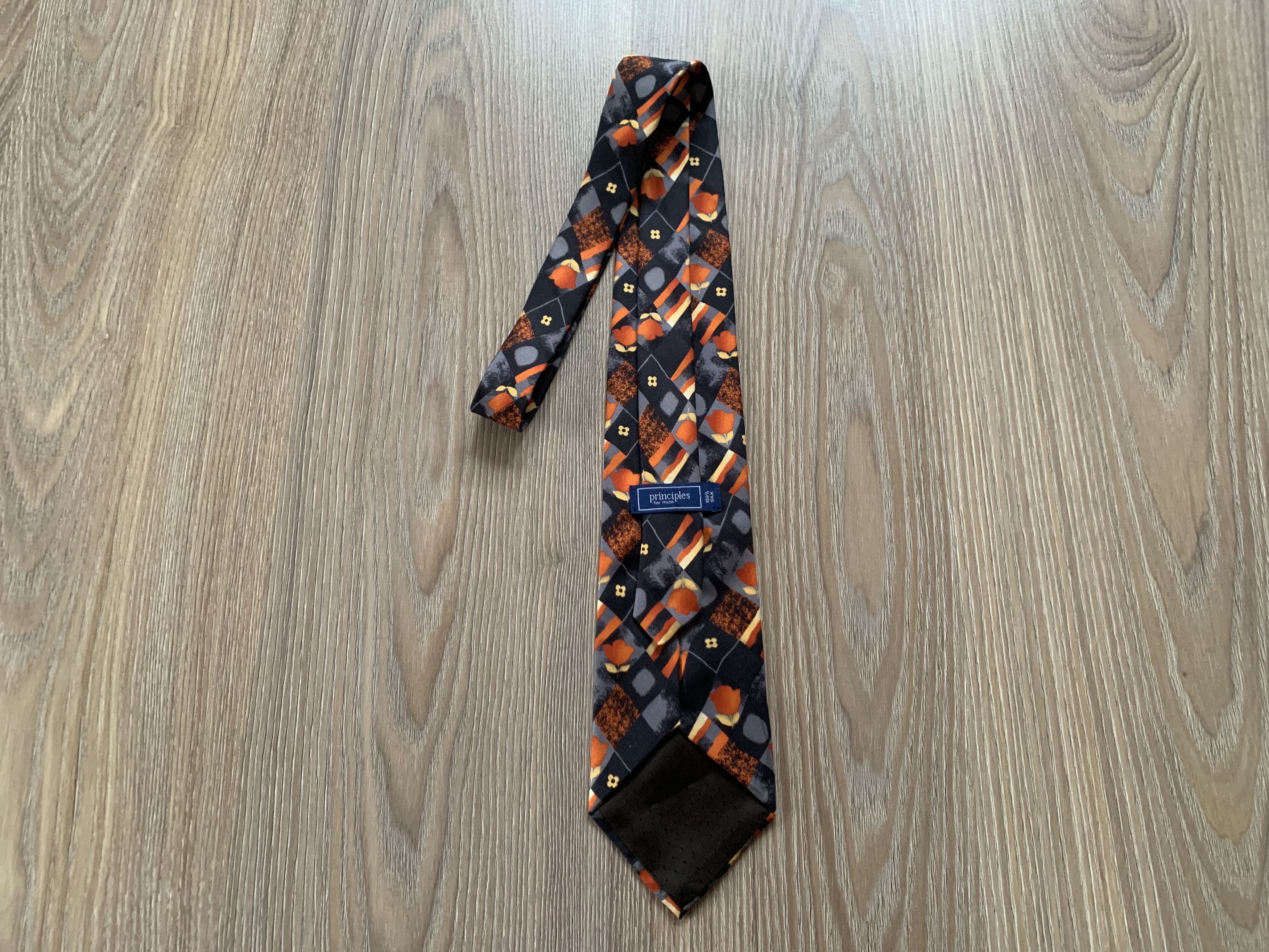 Other Principles Silk Abstract Printed Tie Size ONE SIZE - 3 Thumbnail
