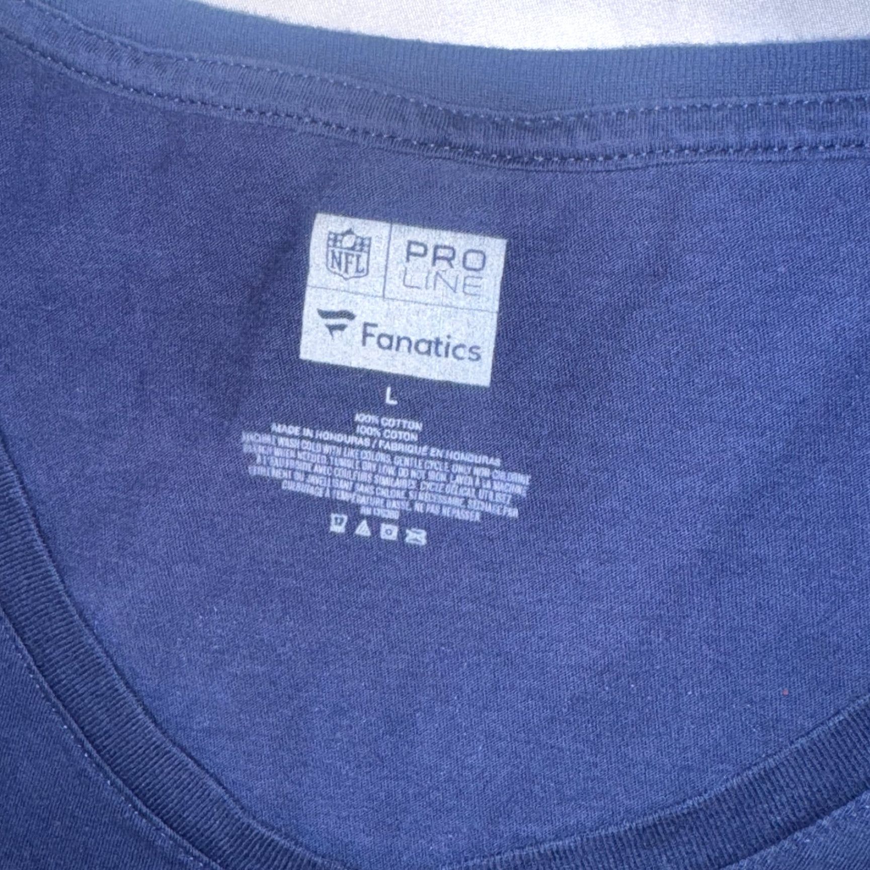 NFL Dallas Cowboys Fanatics Tshirt NFL Pro Line - L 100% Cotton Cut Hem Size L / US 10 / IT 46 - 2 Thumbnail