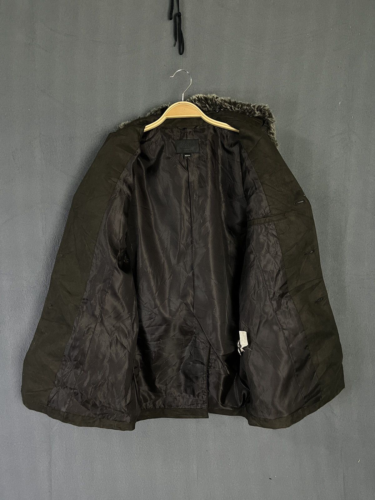 If Six Was Nine × Japanese Brand × Mossimo Mossimo Sport Faux Fur Collar Belted Jacket Military Style Size US M / EU 48-50 / 2 - 8 Thumbnail