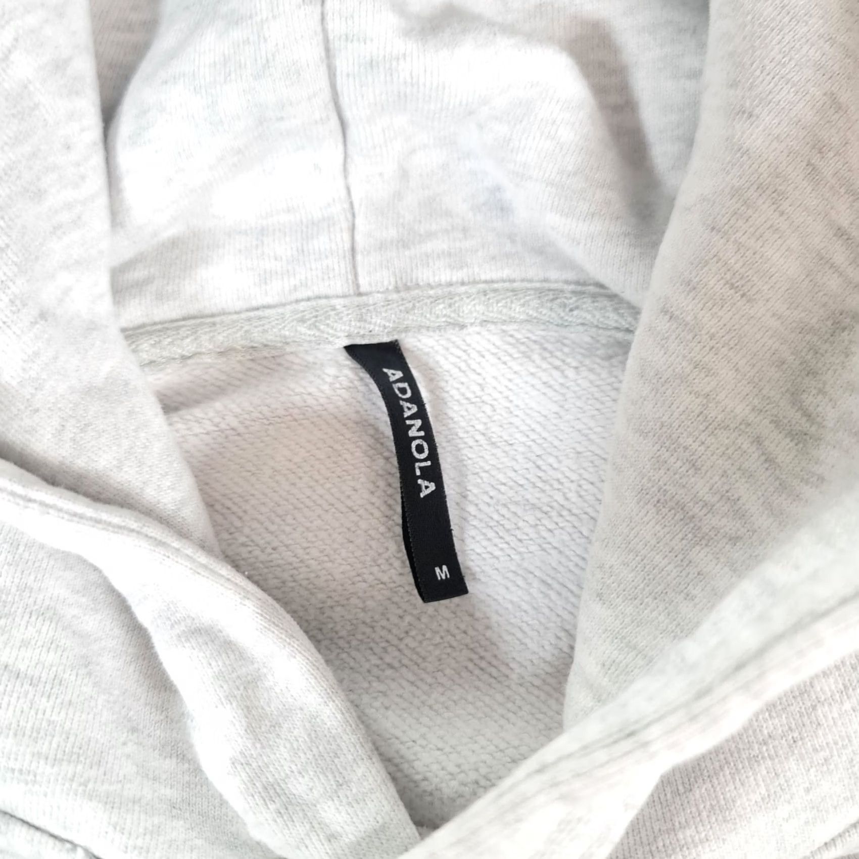 Vintage Adanola Hoodie Womens Grey M Pullover Logo Kangaroo Pocket Oversized Relaxed - Regular Knit Fleece Sweatshirt Size M / US 6-8 / IT 42-44 - 3 Thumbnail