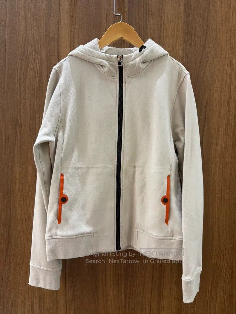 Hermes Hooded sweater with orange decorative stripes