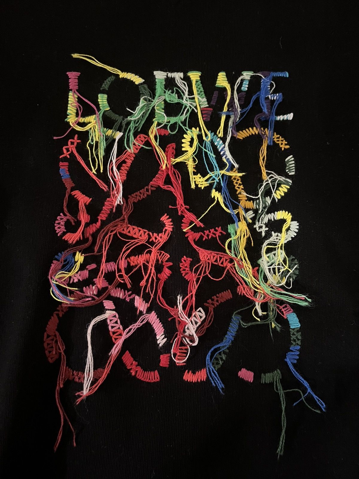 Loewe Loewe Multicolor Logo Thread Sweatshirt Sz L Size US L / EU 52-54 / 3 - 8 Thumbnail