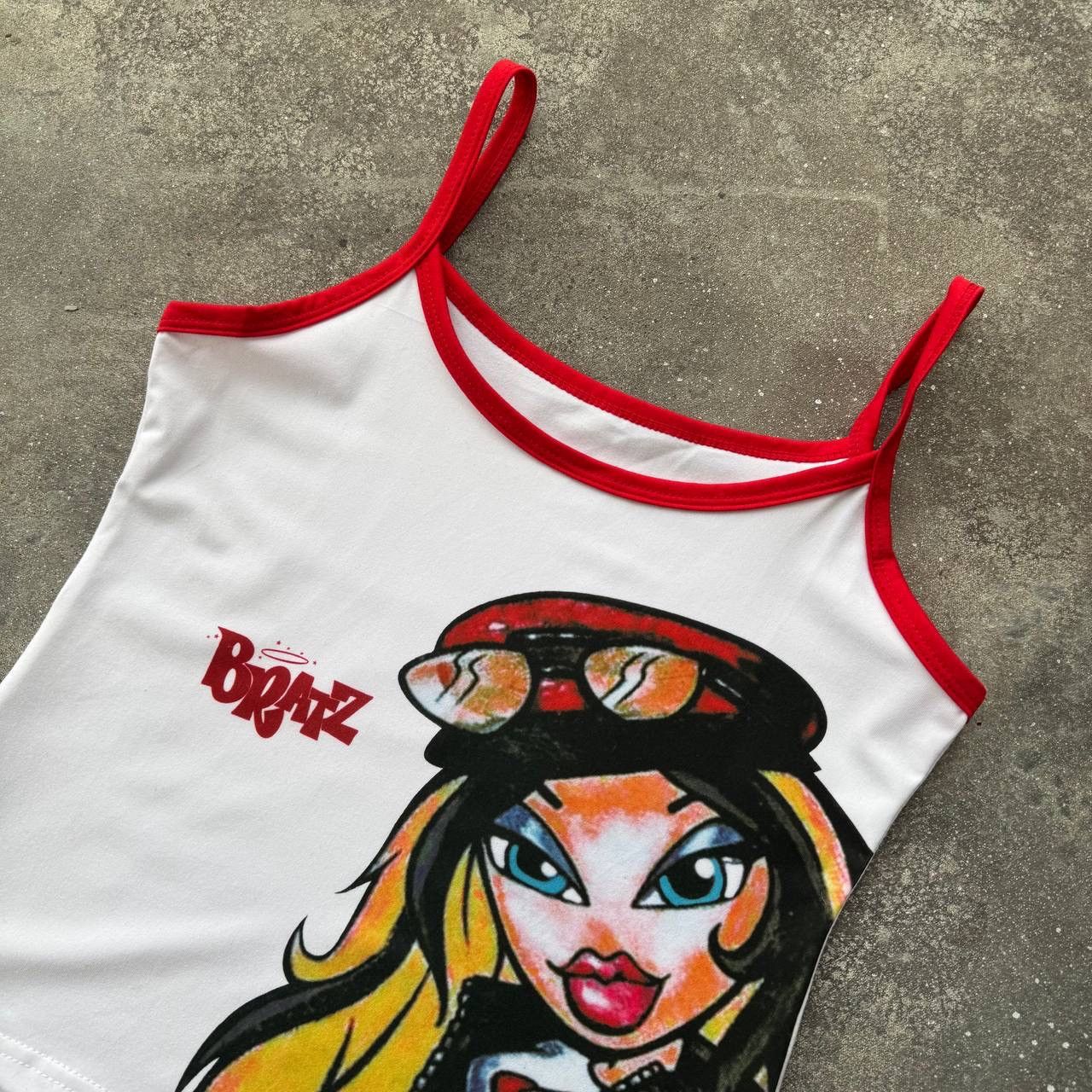 Japanese Brand BRATZ Vintage Y2K Glam Sexy Tank Top Size M / US 6-8 / IT 42-44 - 3 Thumbnail