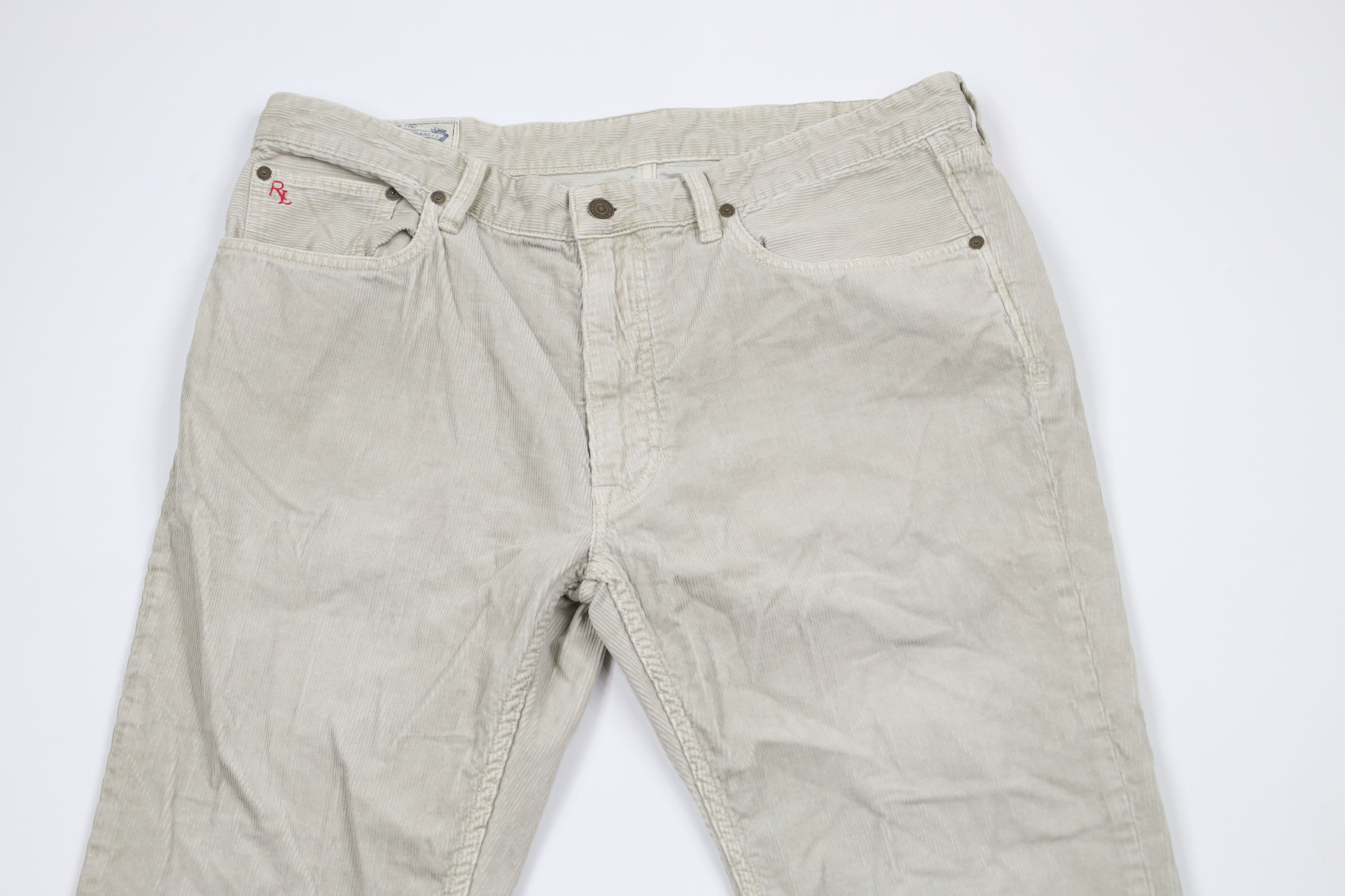 Ralph Lauren × Vintage Vintage 90s Ralph Lauren Varick Slim Straight Corduroy Pants Size US 36 / EU 52 - 2 Thumbnail