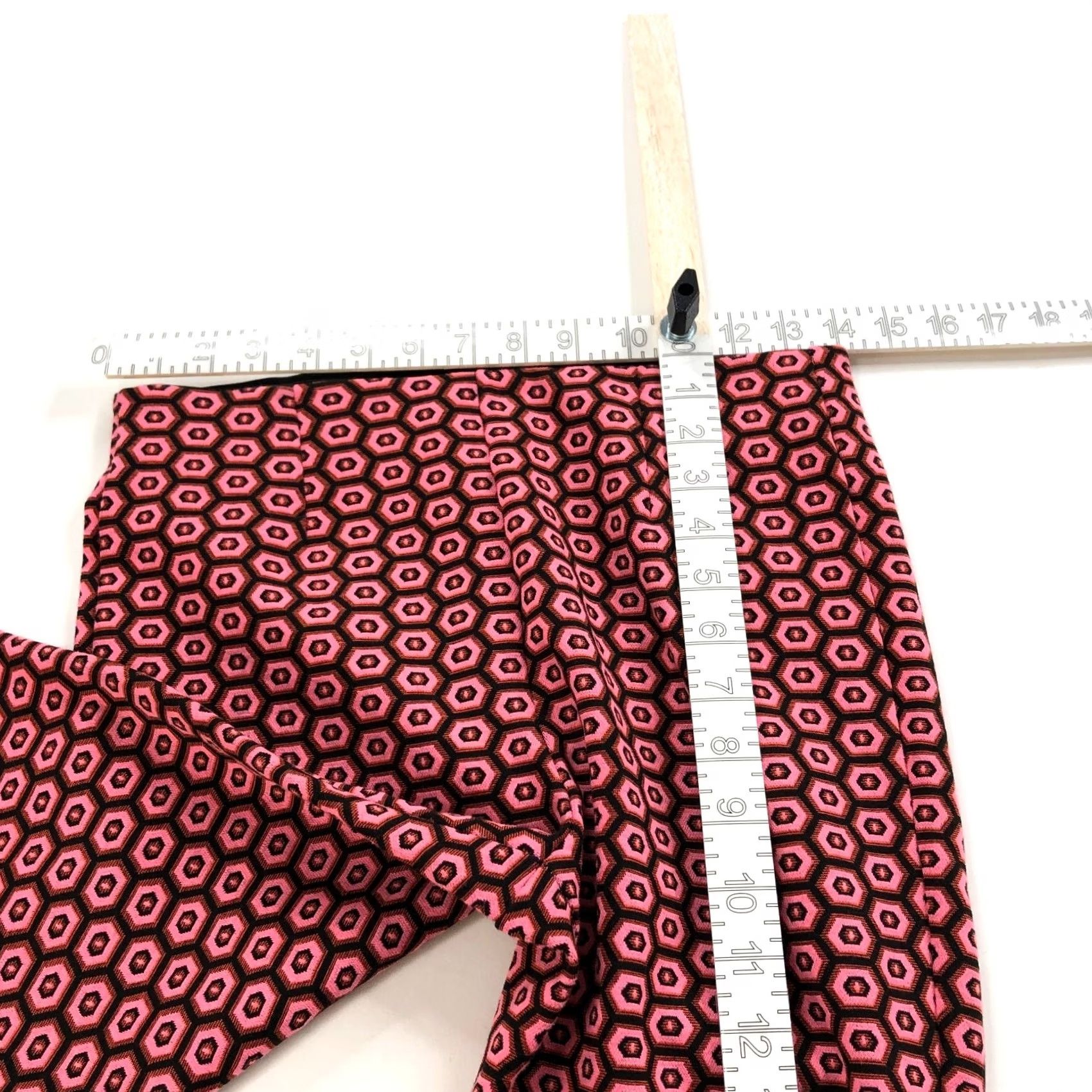 Zara Zara Pants Geometric All Over Print Mid Rise Pull On Regular Women Inseam 28 in 28W 28L Size 32" / US 10 / IT 46 - 6 Thumbnail