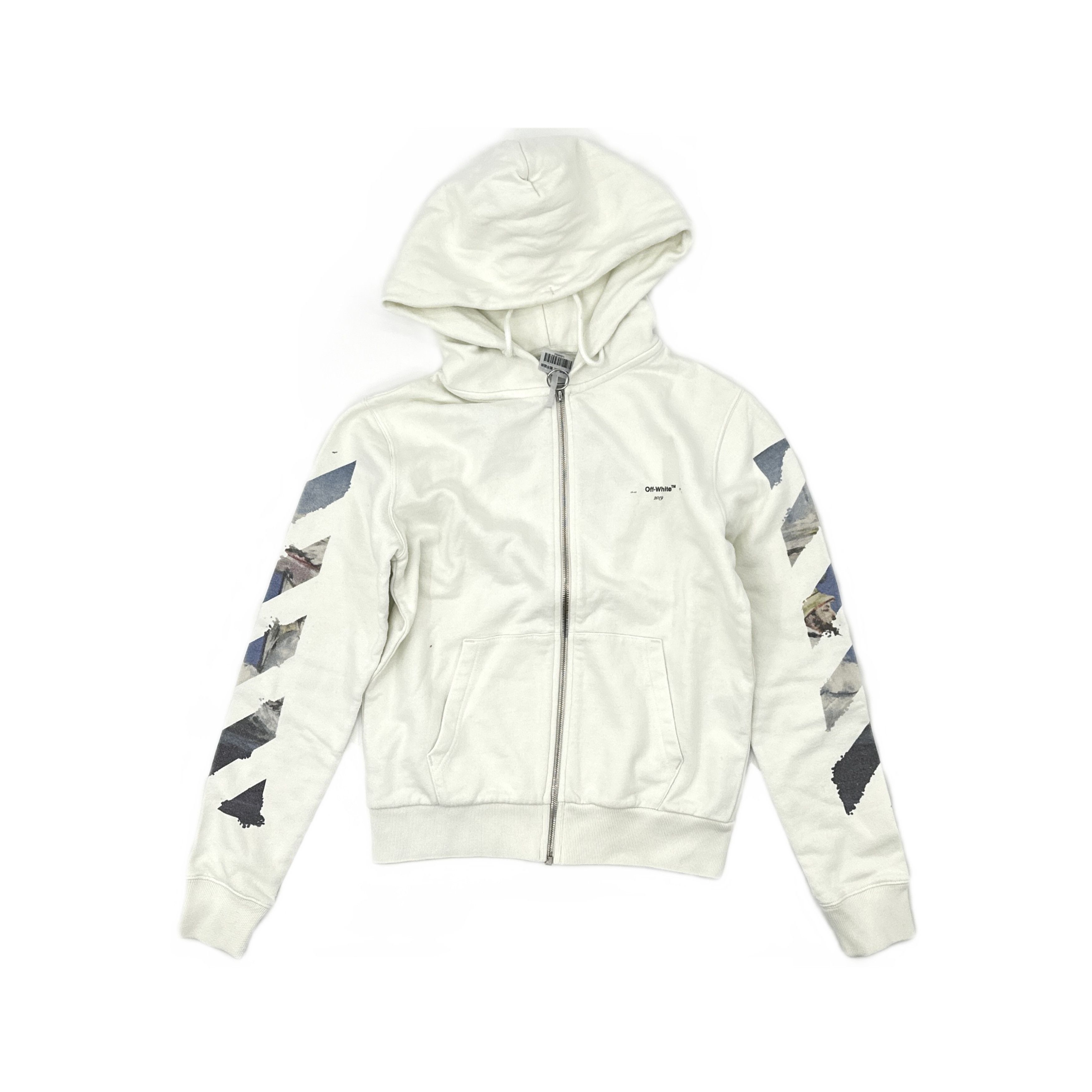 Off-White OFF-WHITE Arrow Print Zip Hoodie XXS Size US XXS / EU 40 - 1 Thumbnail
