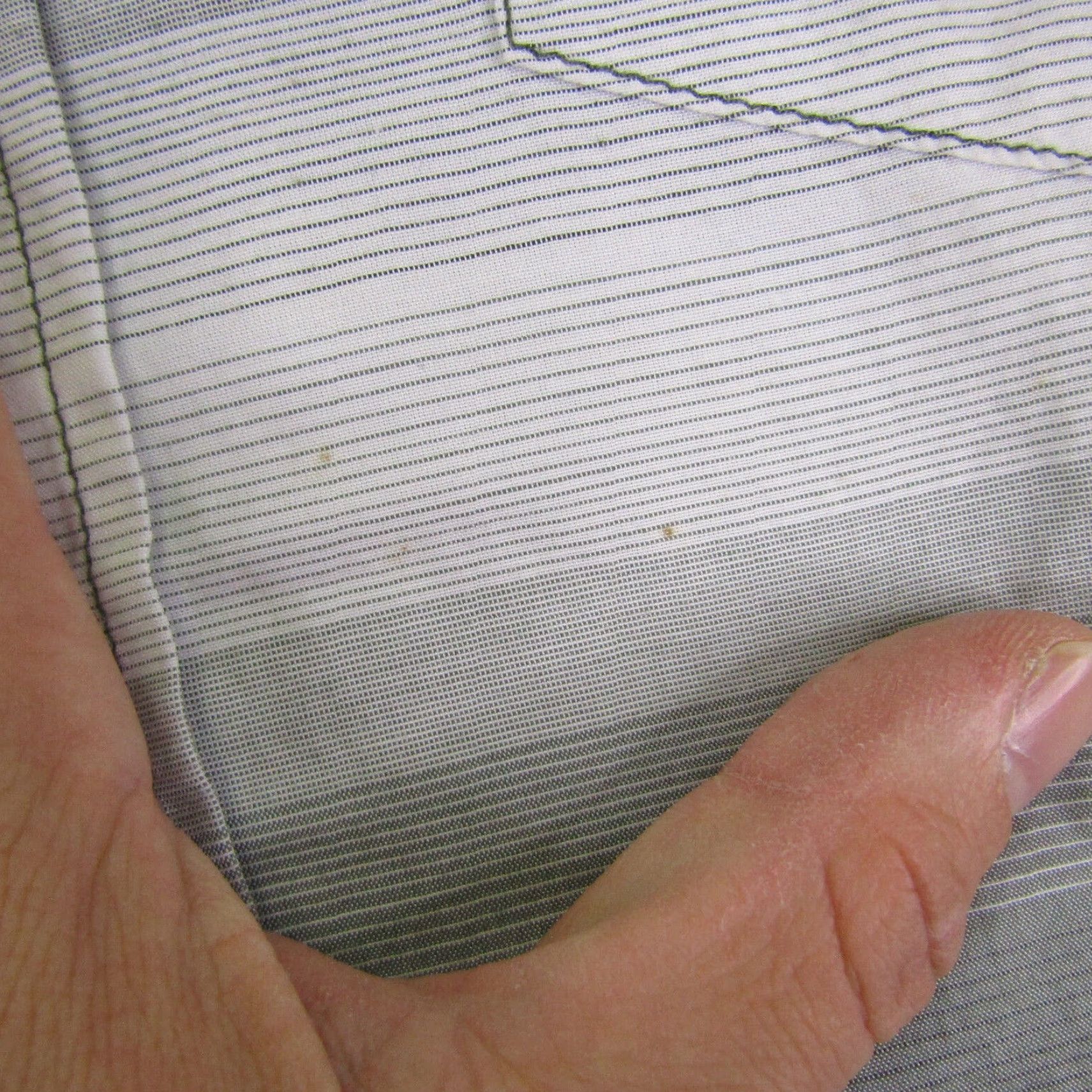 Prana prAna Shirt Mens L Gray Striped Button-Up Cotton Blend Outdoors Casual Workwear Short Sleeve Collared Size US L / EU 52-54 / 3 - 5 Thumbnail