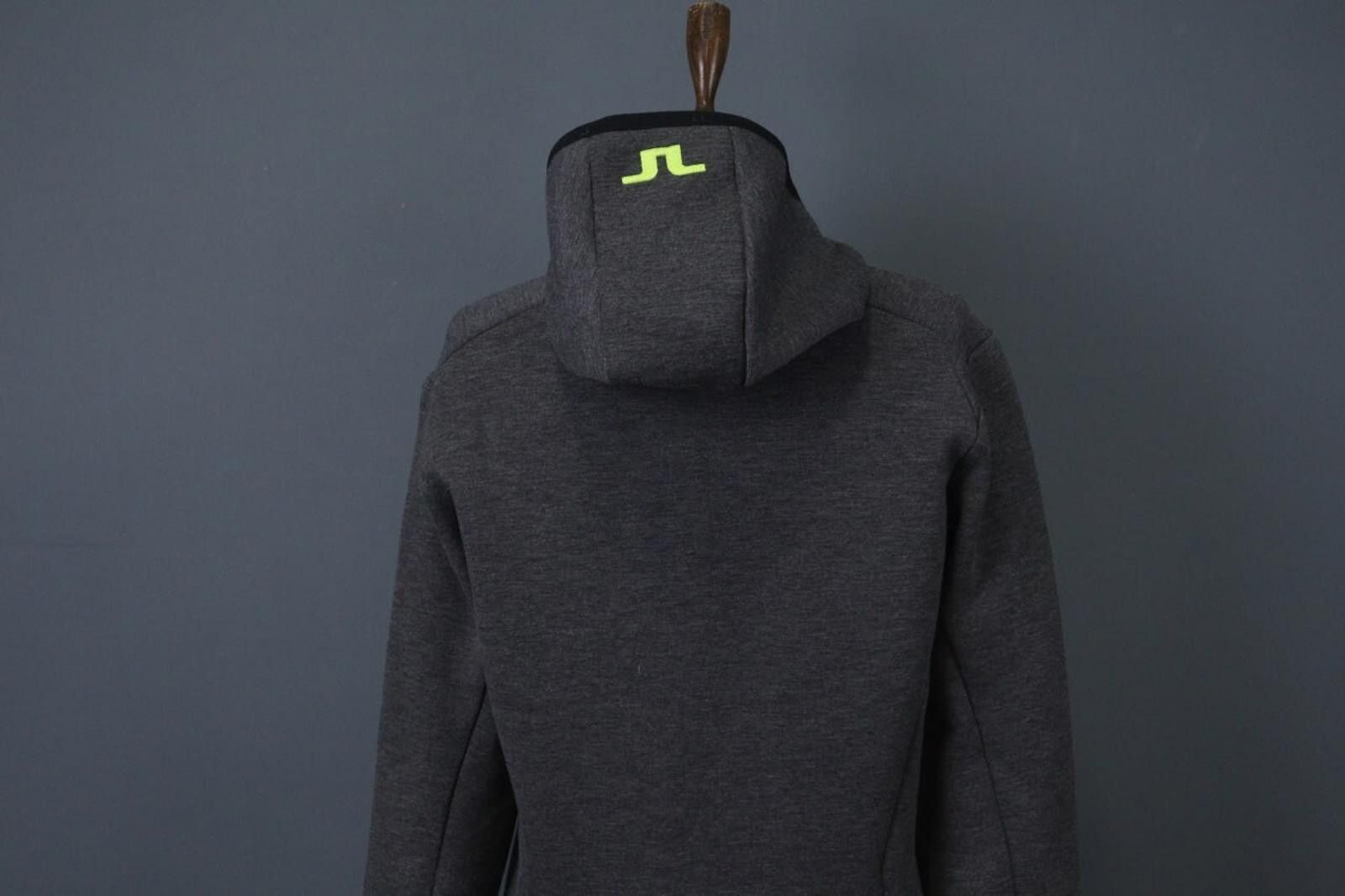 J.Lindeberg J.Lindeberg Gray Zipped Kangaroo Pockets Tech Hoodie Size L Size L / US 10 / IT 46 - 10 Thumbnail