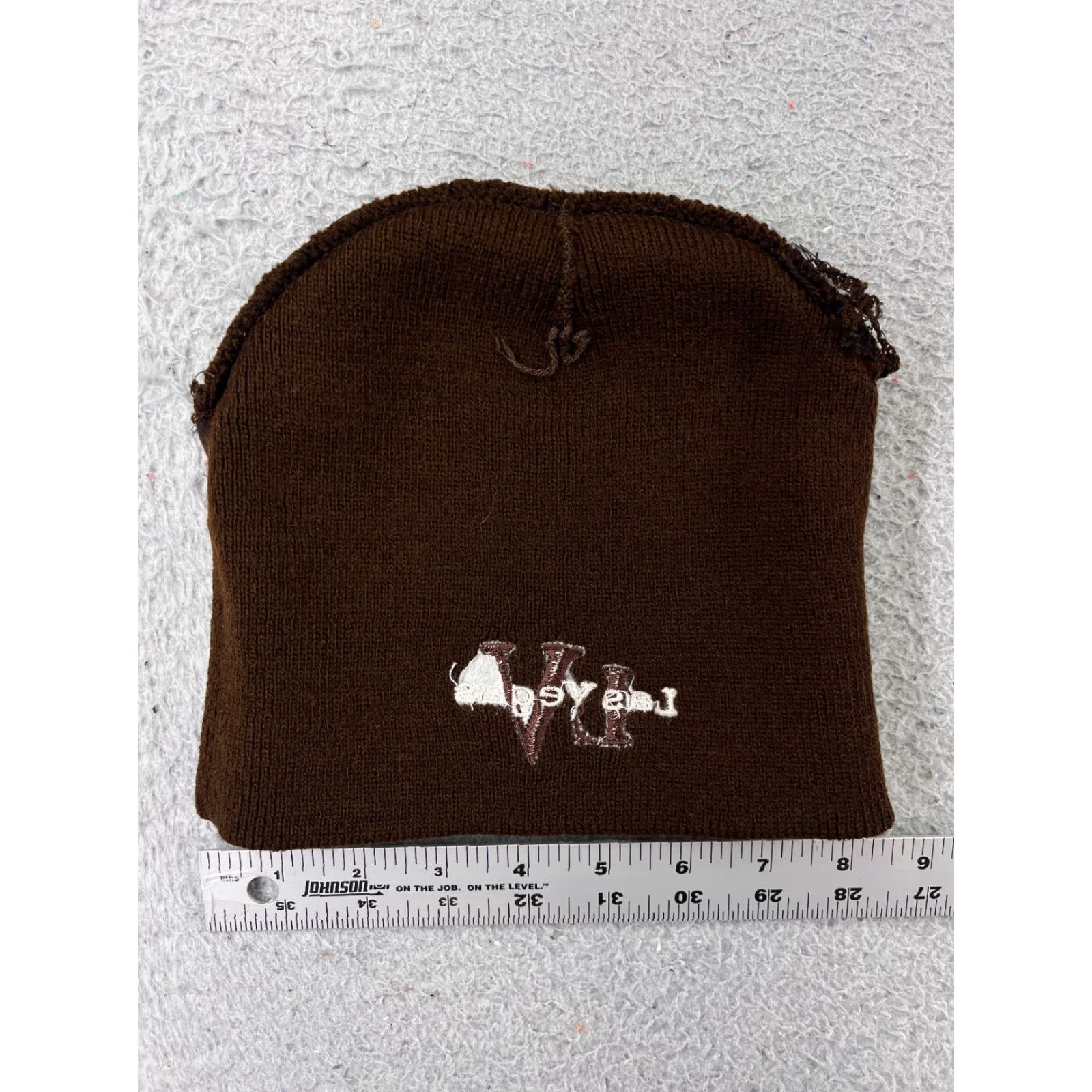 Vintage VINTAGE Las Vegas Beanie Toque Adult One Size Brown Embroidered Knit 100% Acrylic Ski Size ONE SIZE - 4 Thumbnail