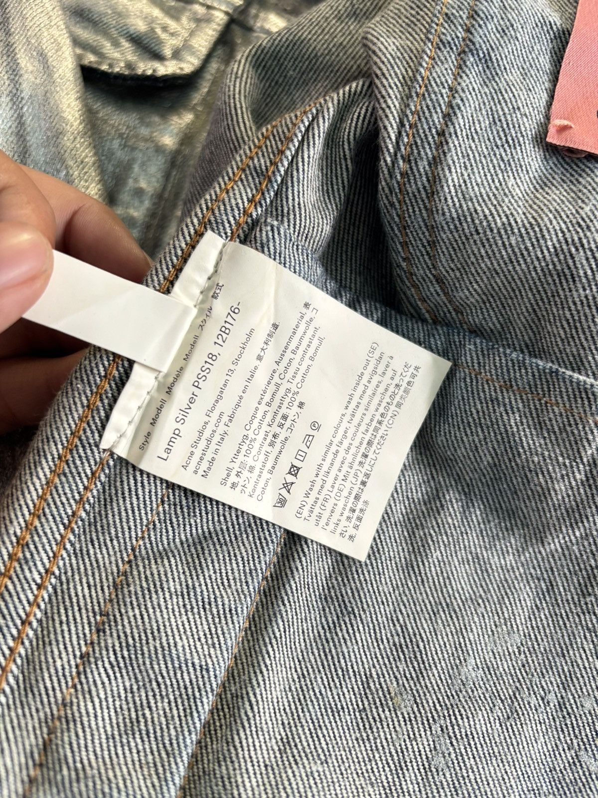 Acne Studios Acnes studios denim silver metallic jacket Size US M / EU 48-50 / 2 - 6 Thumbnail