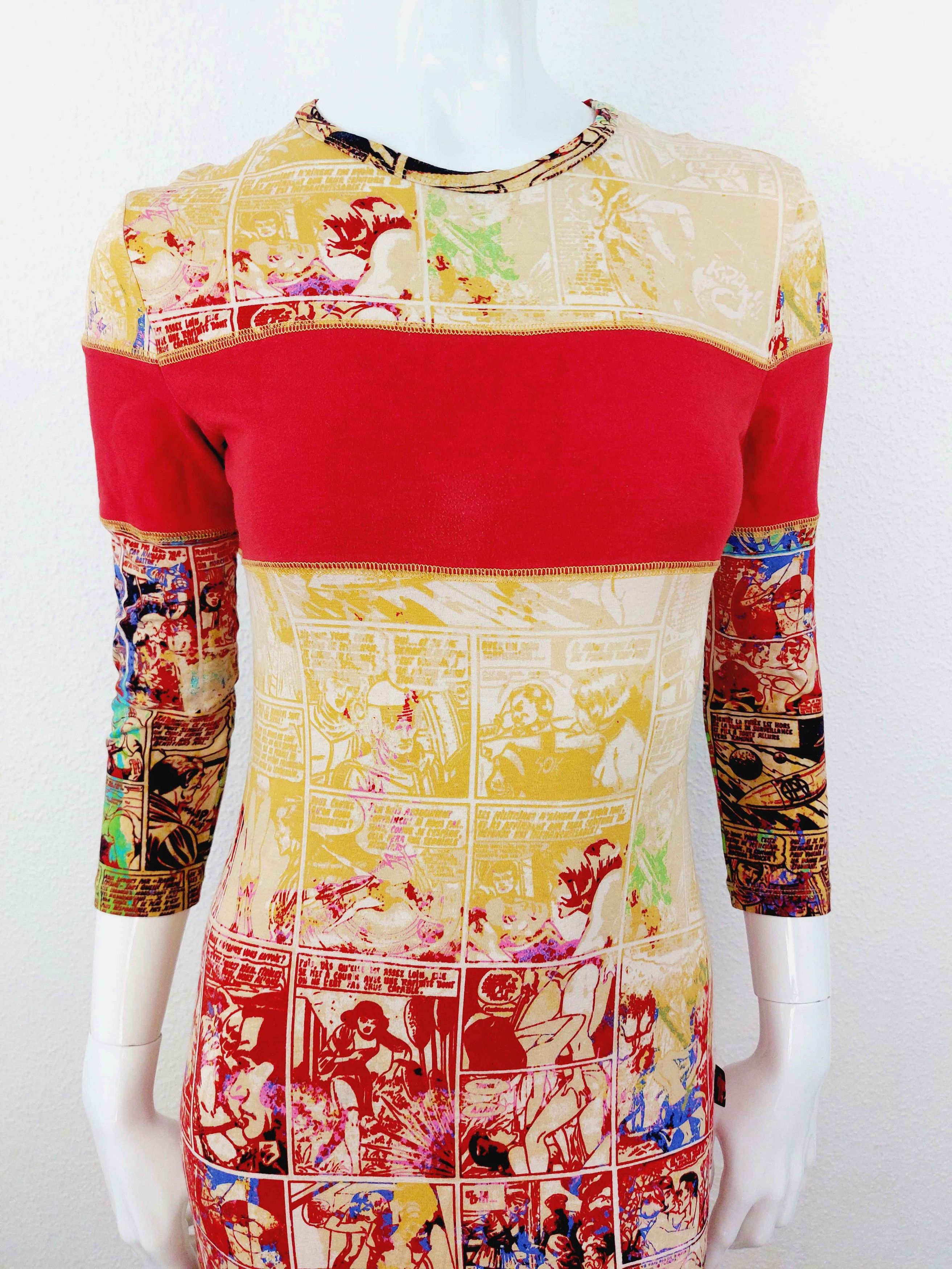 Jean Paul Gaultier Jean Paul Gaultier JPG F/W 1995 Safe Sex Comic Maxi Dress Size M / US 6-8 / IT 42-44 - 4 Thumbnail