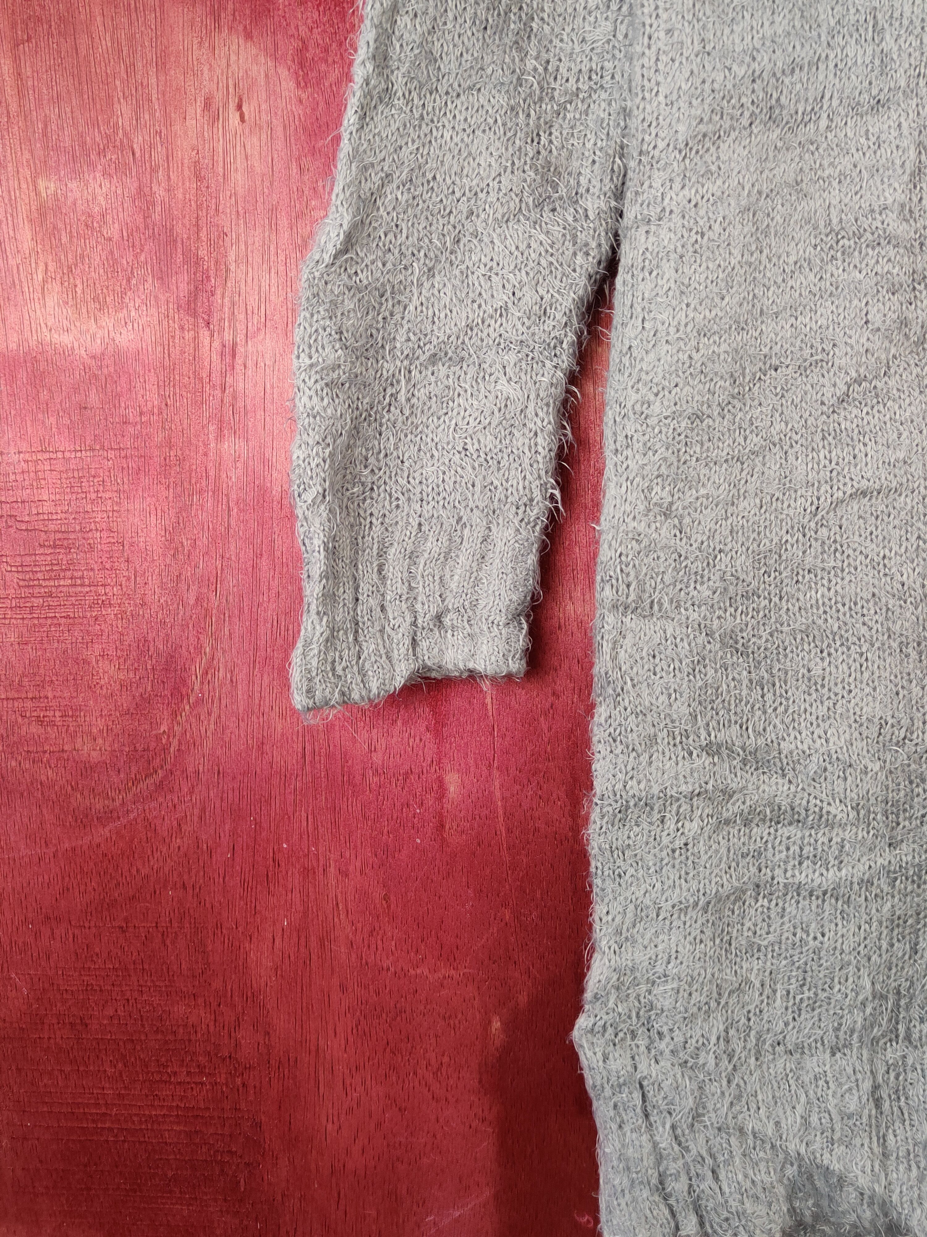 Japanese Brand × Vintage Vintage Avant garde by L'espoir Gray Fur Mohair Knitwear Size M / US 6-8 / IT 42-44 - 4 Thumbnail
