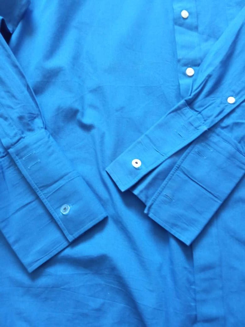 Christian Dior Monsieur RARE CHRISTIAN DIOR BLUE SHIRT WHITE COLLAR BUTTON UP Y2K Size US L / EU 52-54 / 3 - 7 Thumbnail