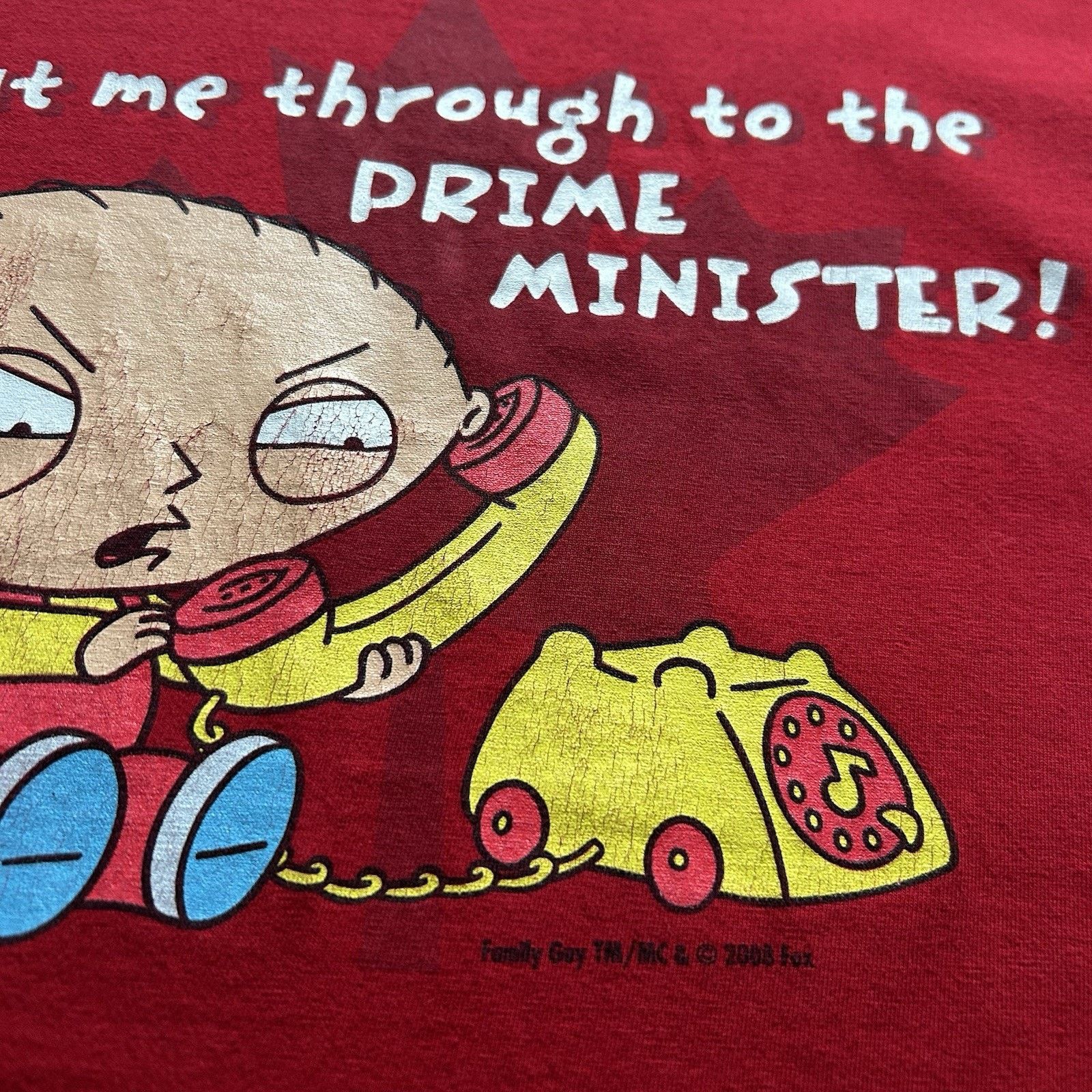 Vintage Vintage Family Guy Stewie Griffin T-Shirt Medium Y2K Canada Size US M / EU 48-50 / 2 - 3 Thumbnail