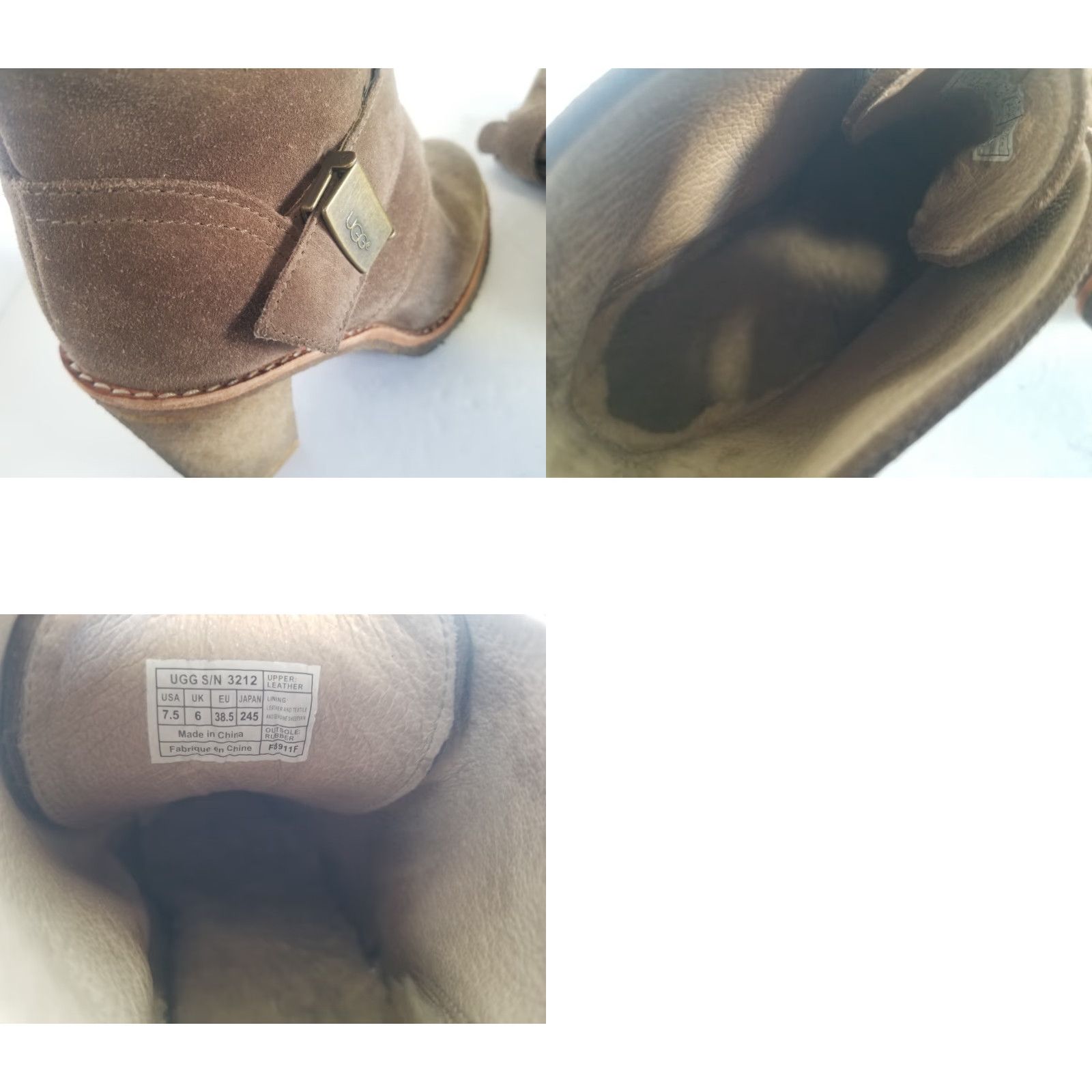 Ugg UGG Brienne Bootie Womens Suede Ankle High Heel Boots Crepe Sole Brown Size 7.5 Size US 8 / IT 38 - 9 Thumbnail