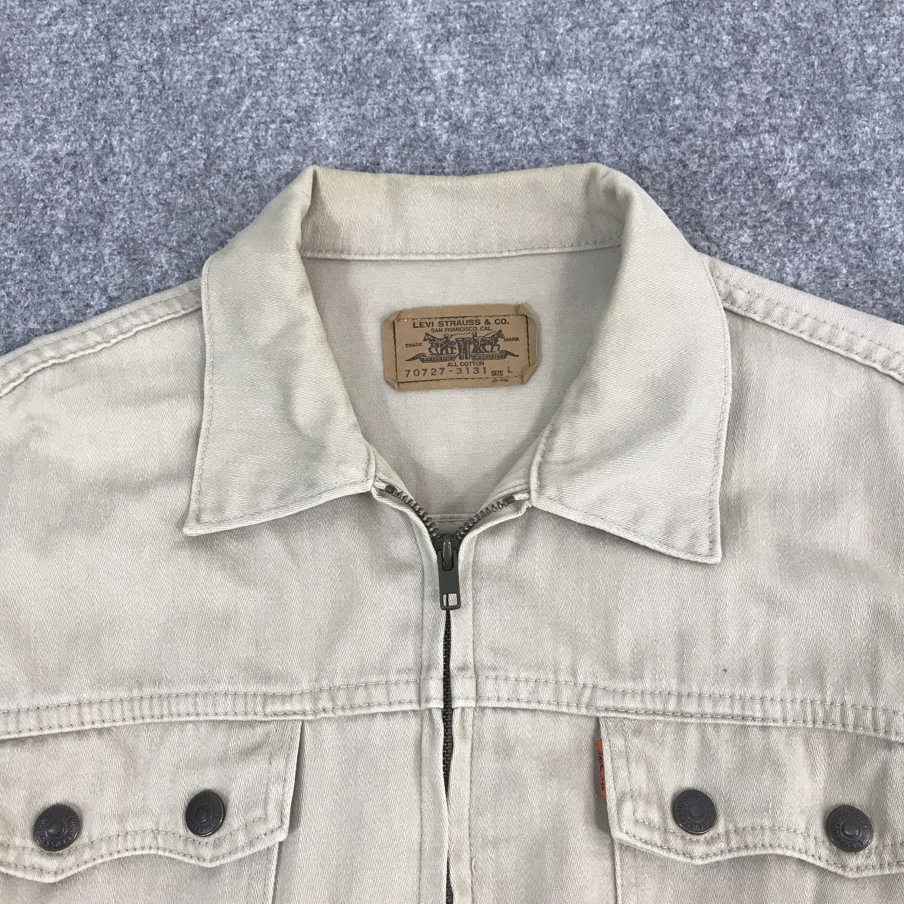 Levi's × Levi's Vintage Clothing Vintage Levis Oren Tag zipper khaki Jacket Size US L / EU 52-54 / 3 - 8 Thumbnail